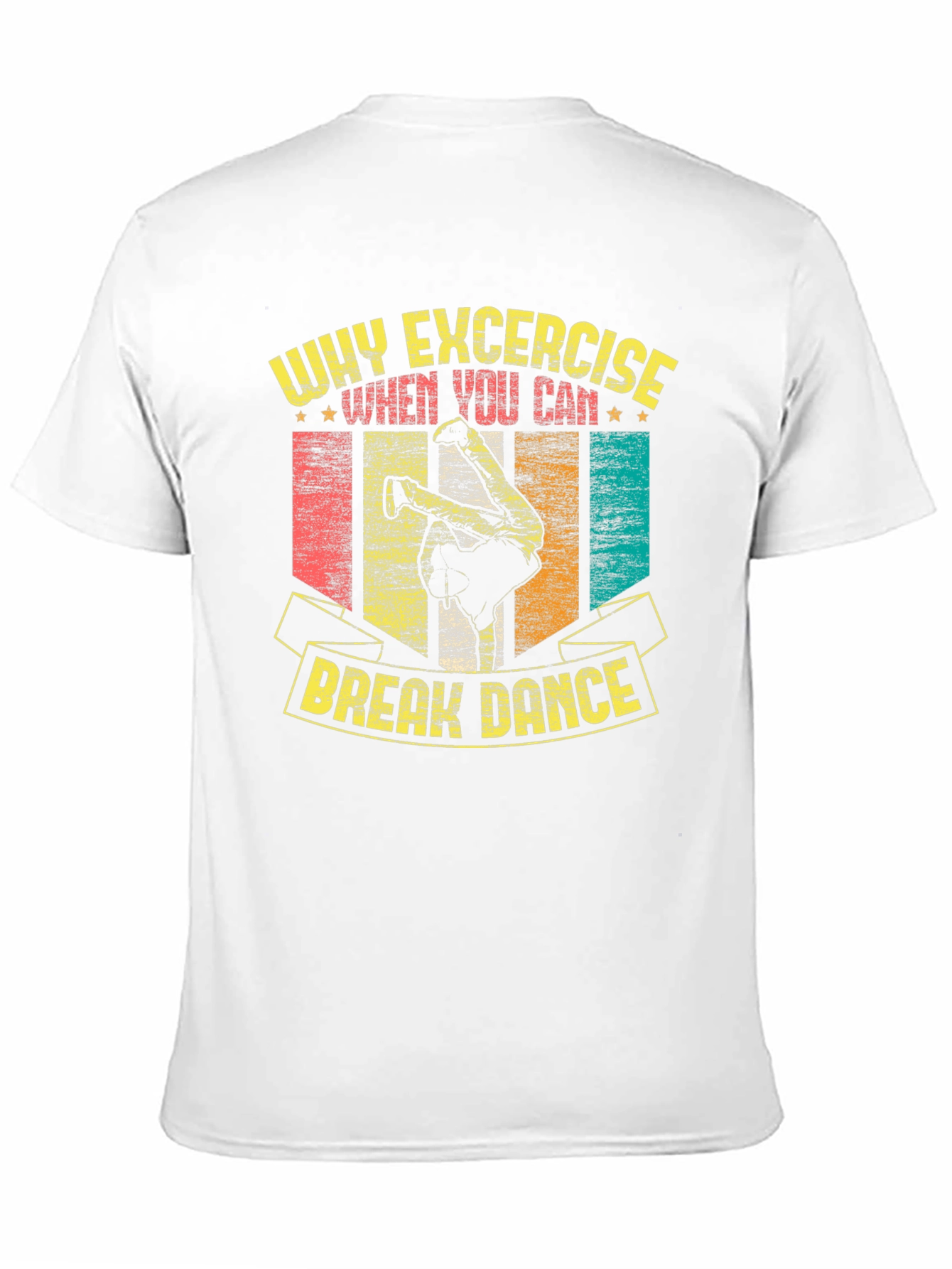 Black Why Exercise? Break Dance T-Shirt view 11