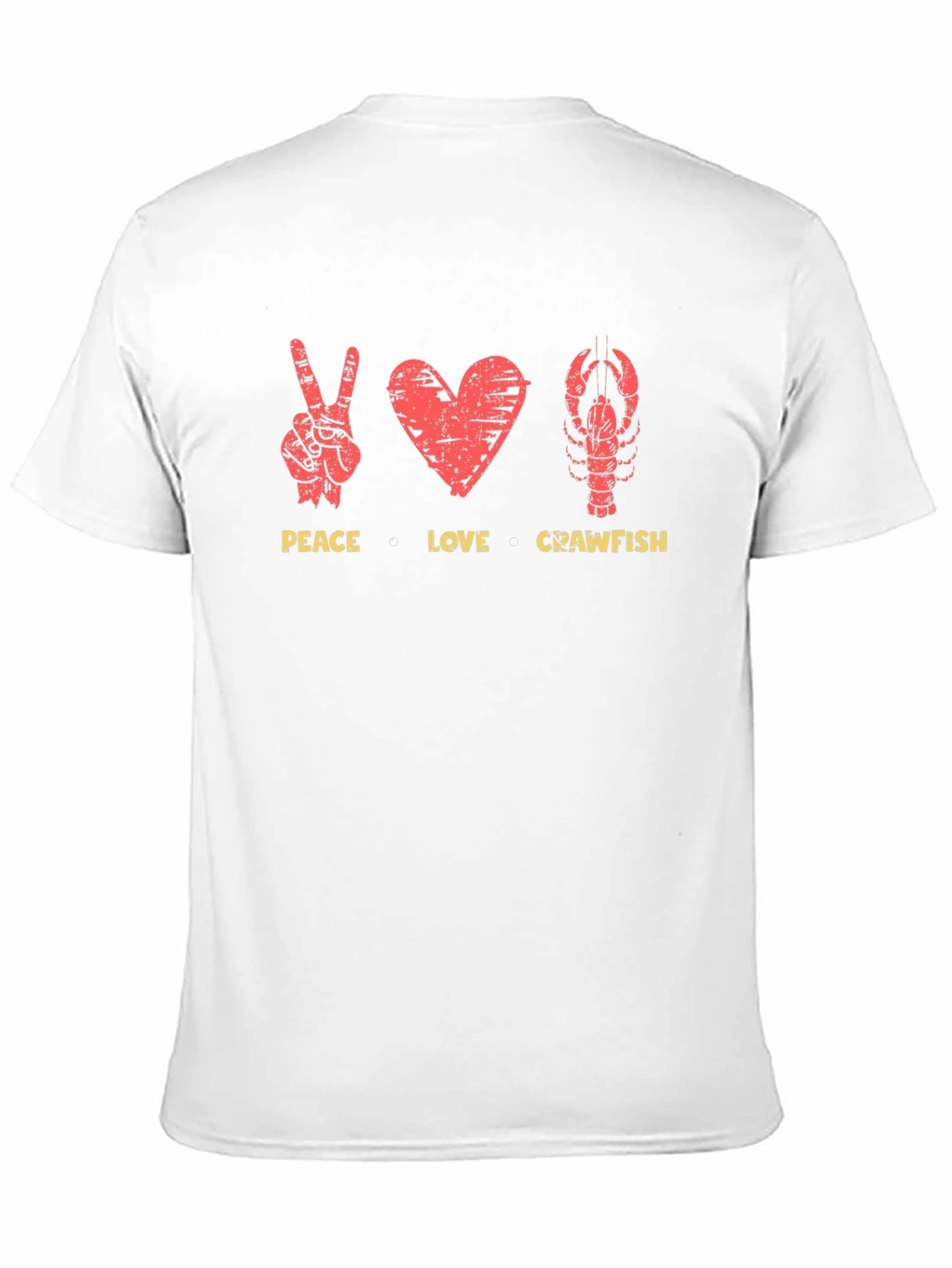 Peace Love Crawfish Graphic T-Shirt - 11