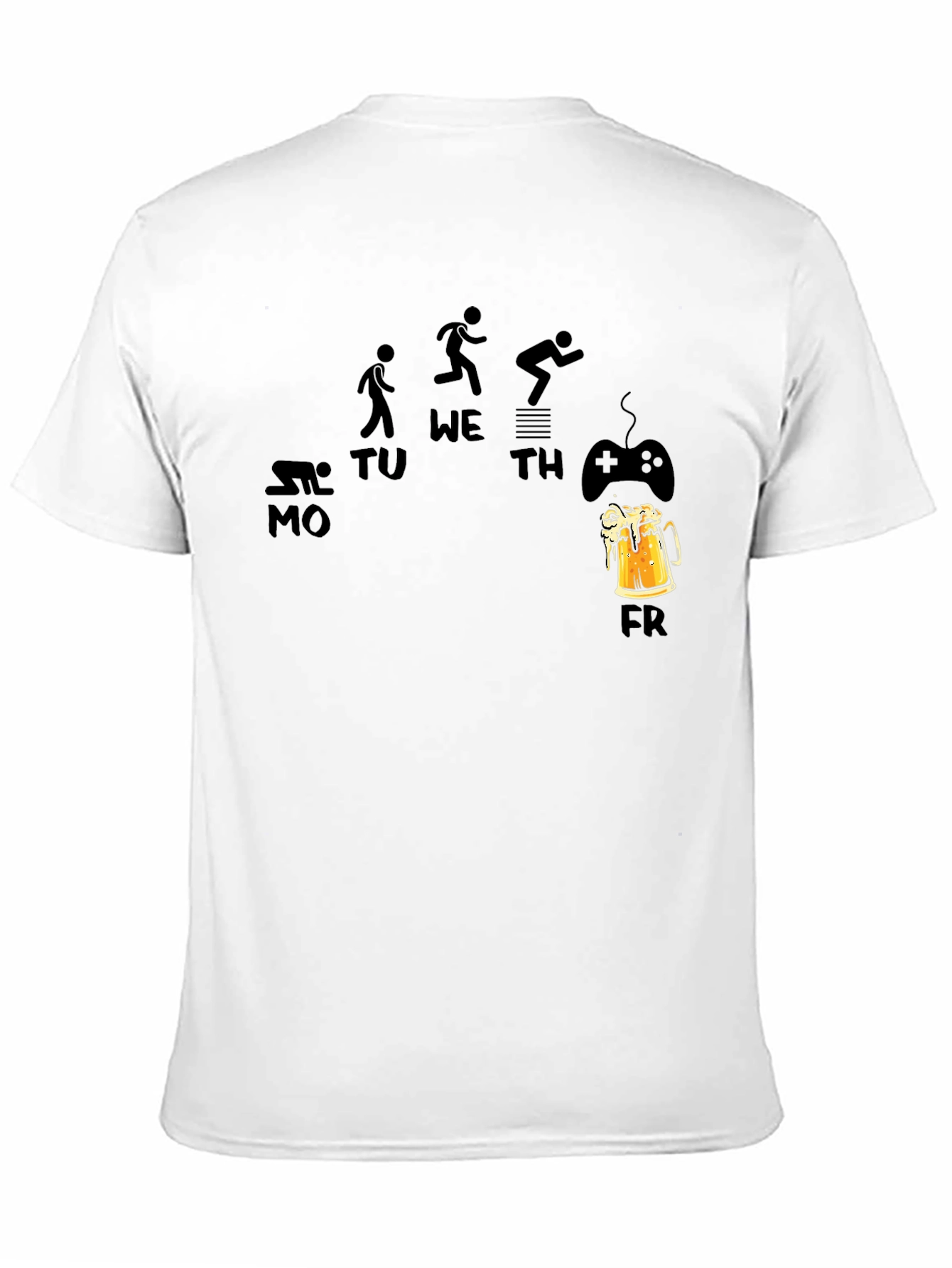 Black Gamer Work Week T-Shirt - Friday Beer & Gaming view 11