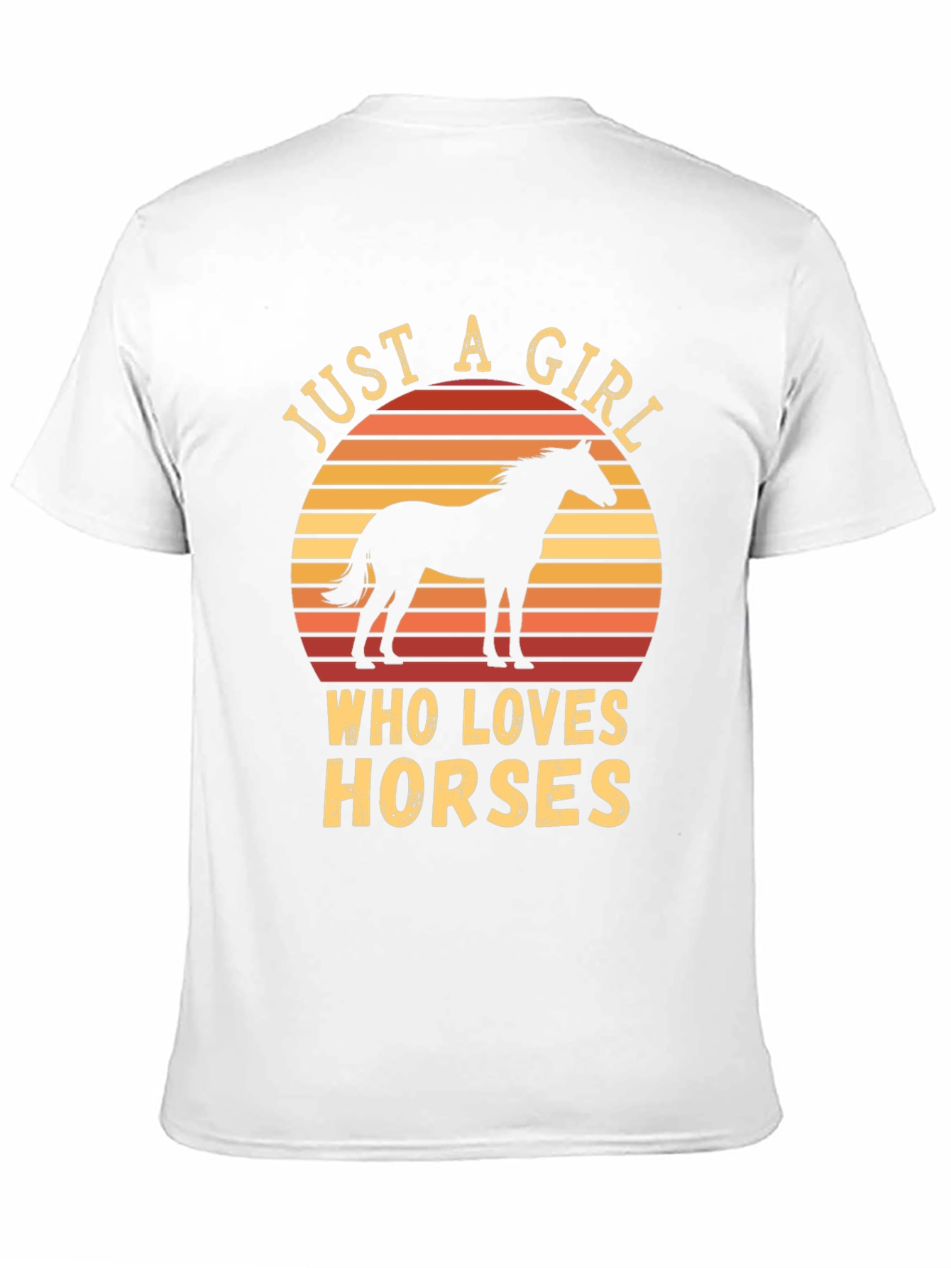 Black Just A Girl Who Loves Horses T-Shirt view 11