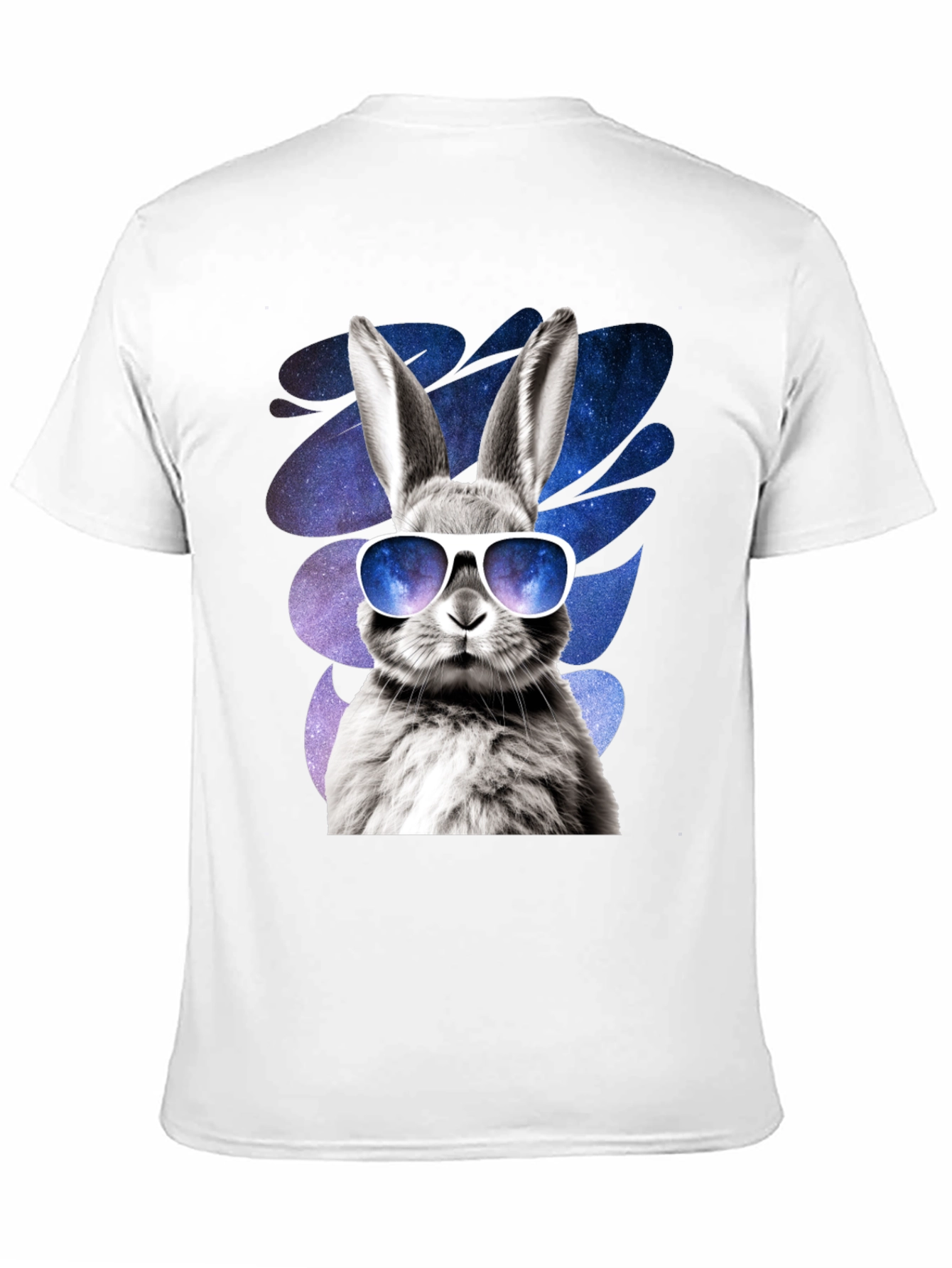 Black Cool Rabbit Graphic Tee - Galaxy Shades Design view 11