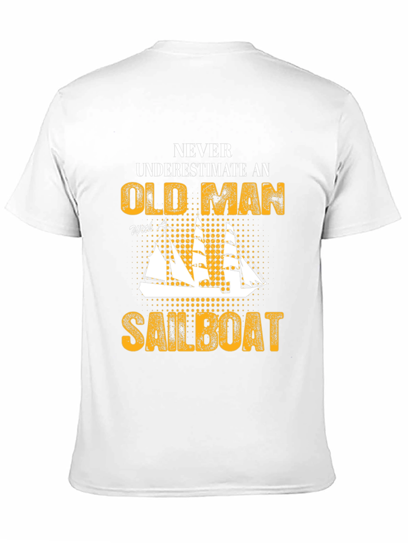 Black Old Man Sailboat Graphic Tee view 11