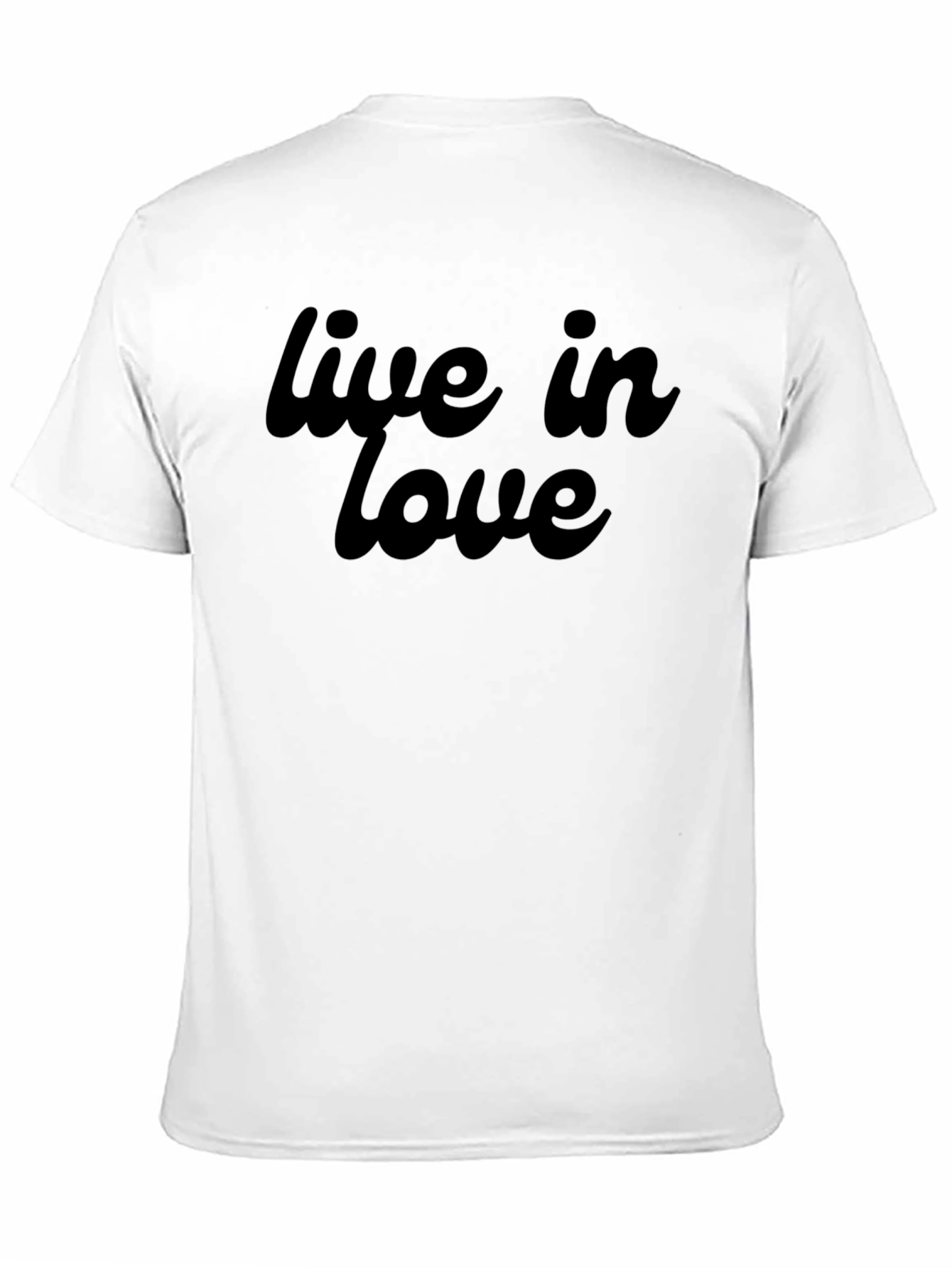 Black Live in Love Black Graphic Tee - Men's Casual Shirt view 11