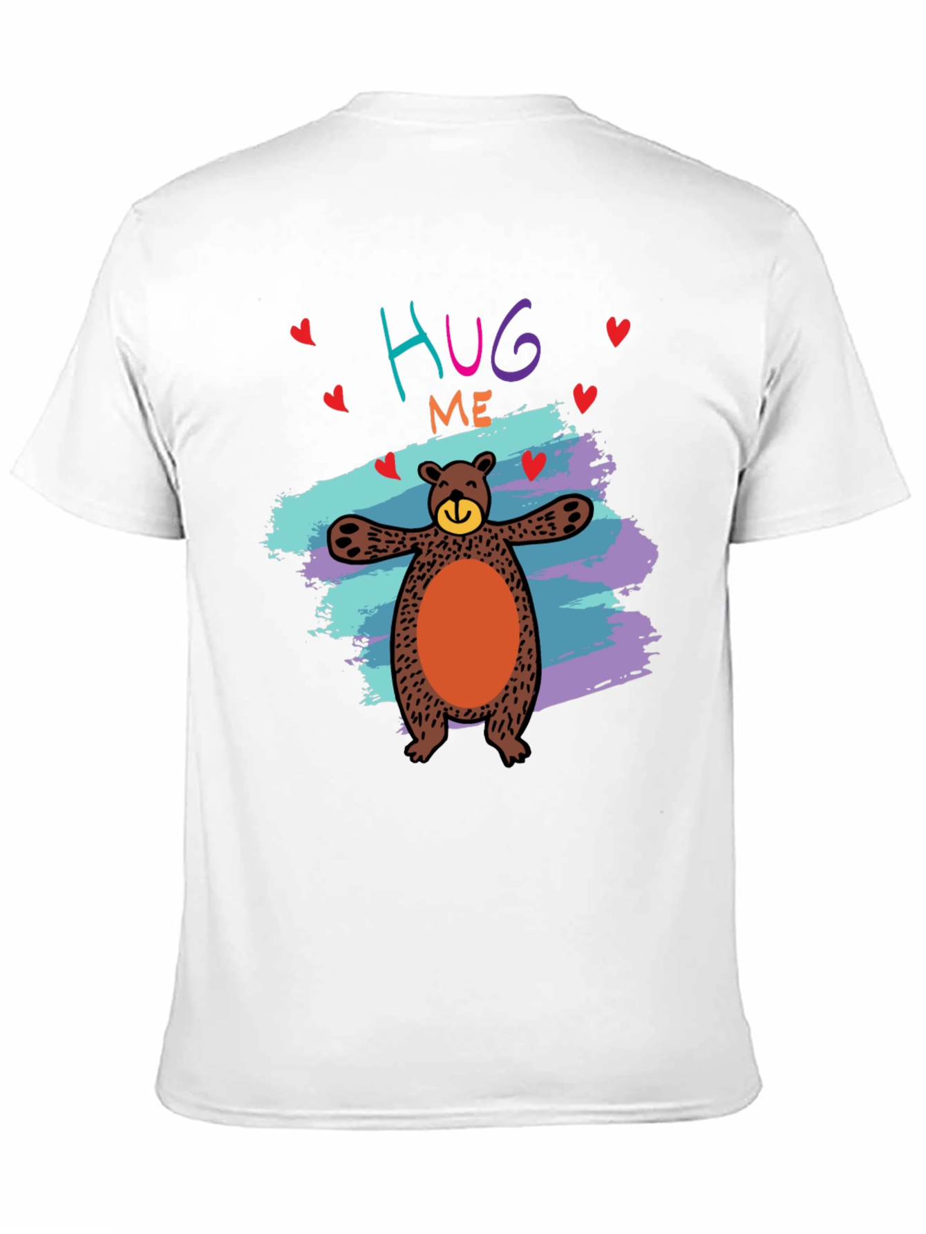 Black Hug Me Bear Graphic Tee - Cute & Comfy view 11