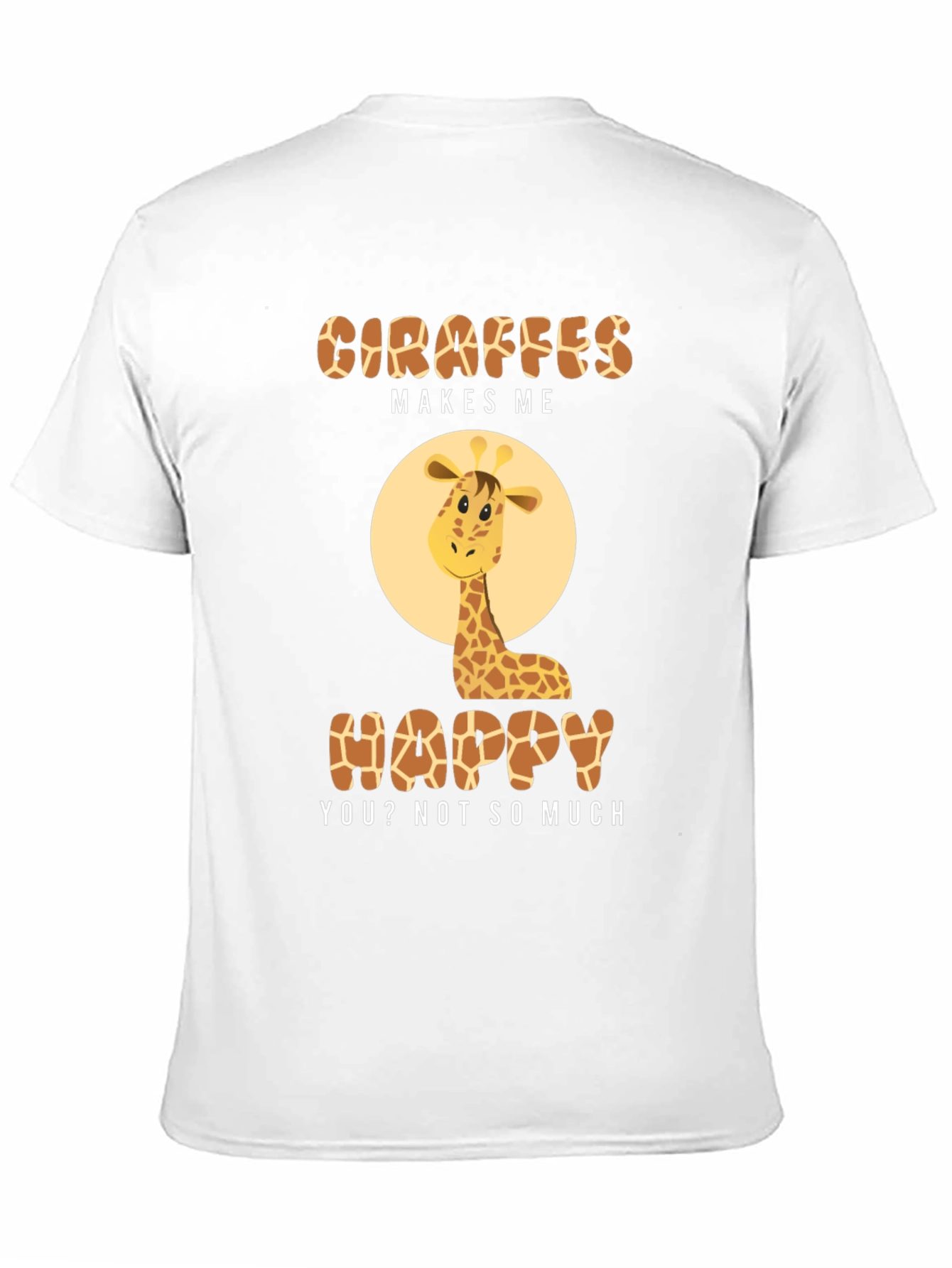 Black Giraffe Makes Me Happy T-Shirt view 11