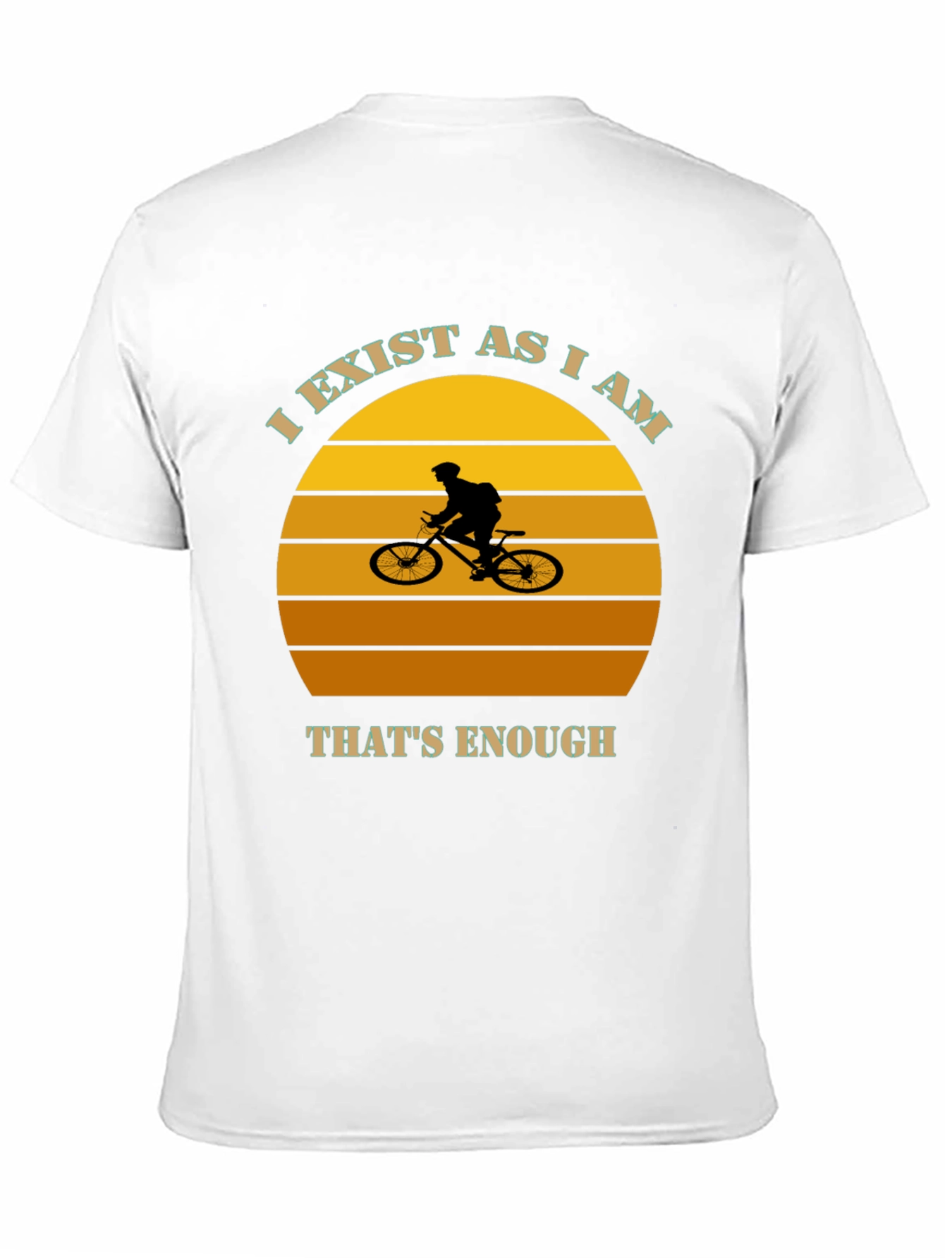 Black I Exist As I Am Mountain Biker Graphic Tee view 11