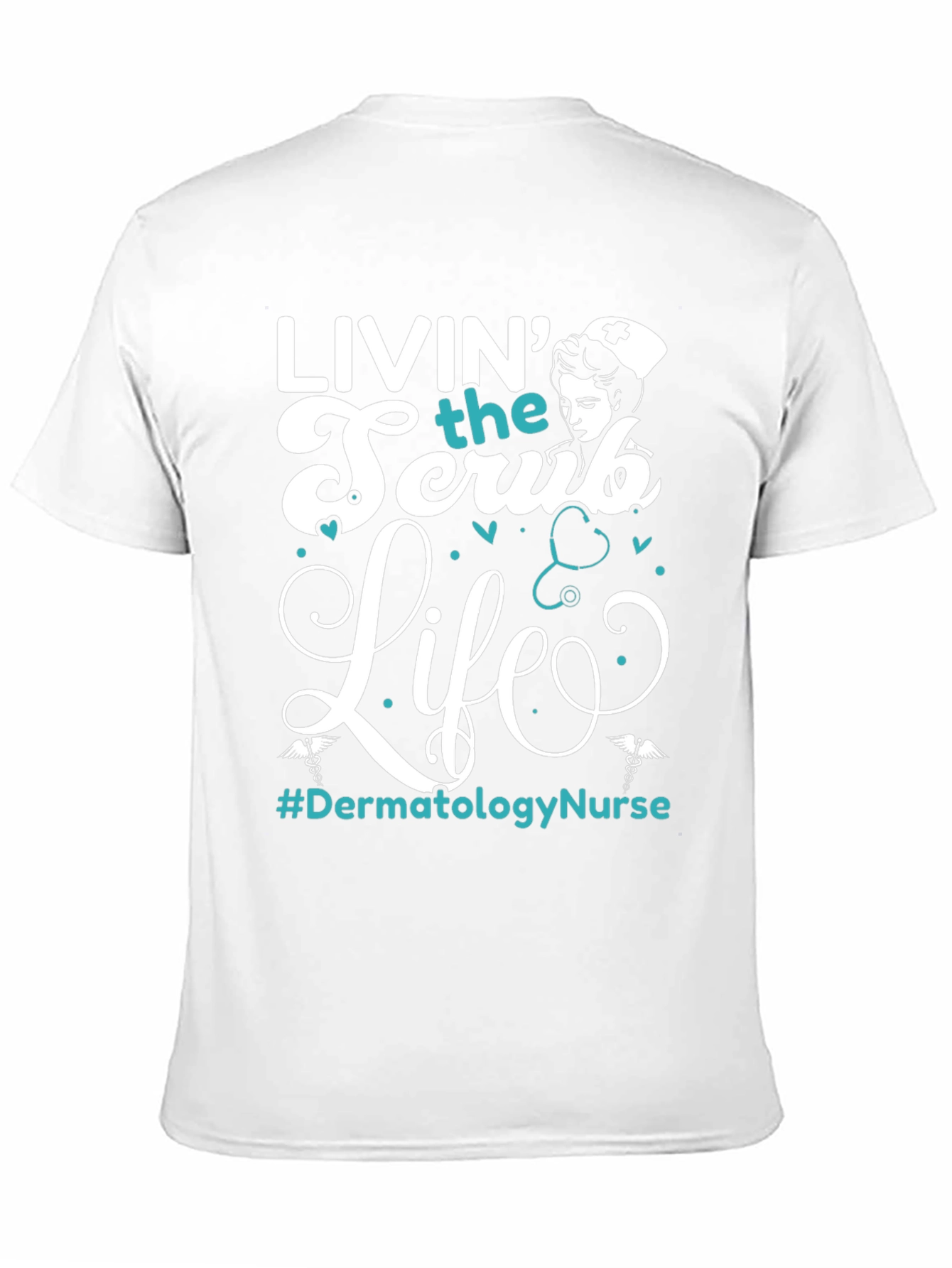 Black Livin' the Scrub Life Nurse T-Shirt view 11