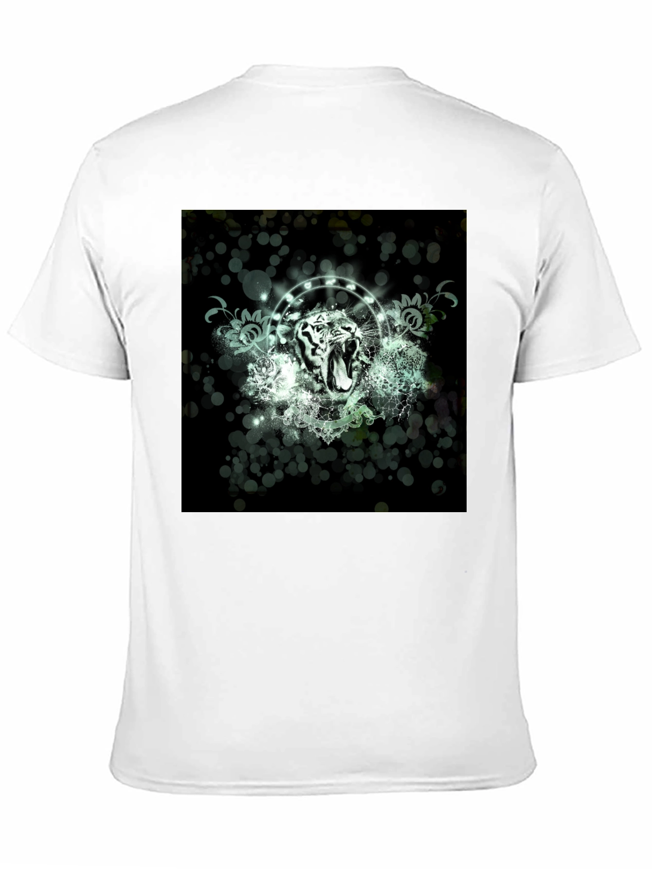 Black Tiger Graphic Print Black T-Shirt view 11