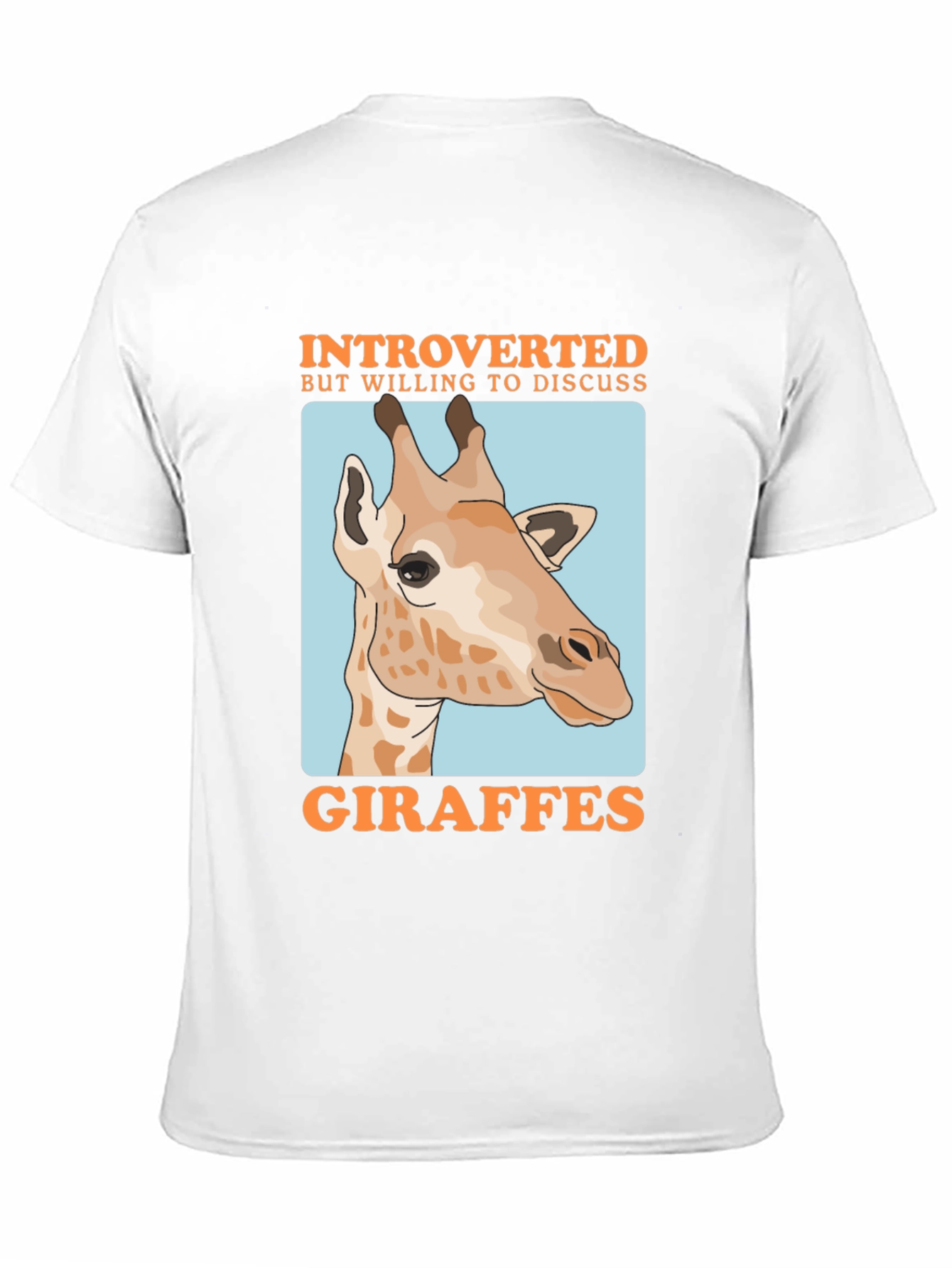 Black Introverted Giraffe Graphic T-Shirt view 11
