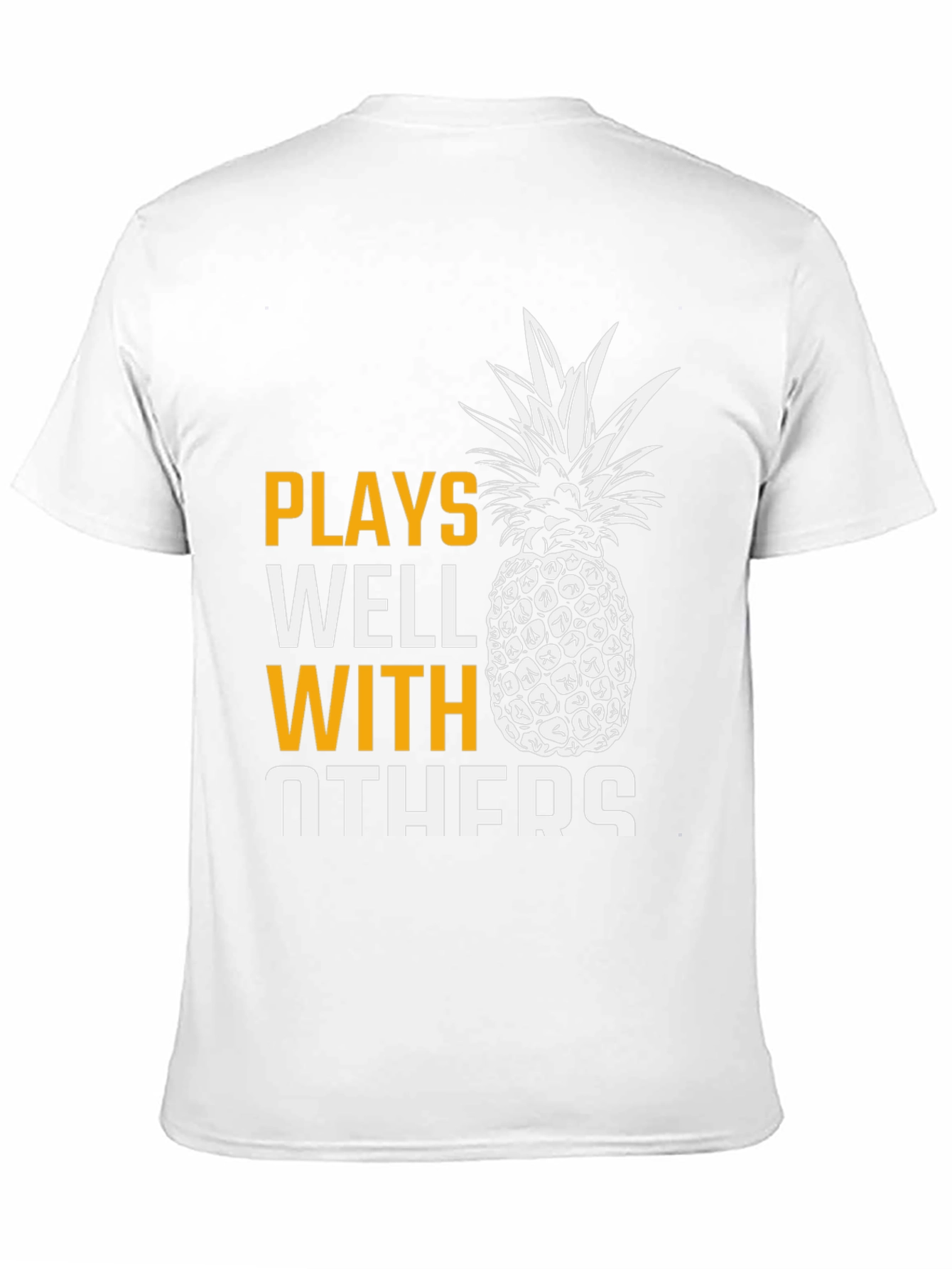 Black Plays Well With Others Pineapple Graphic T-Shirt view 11