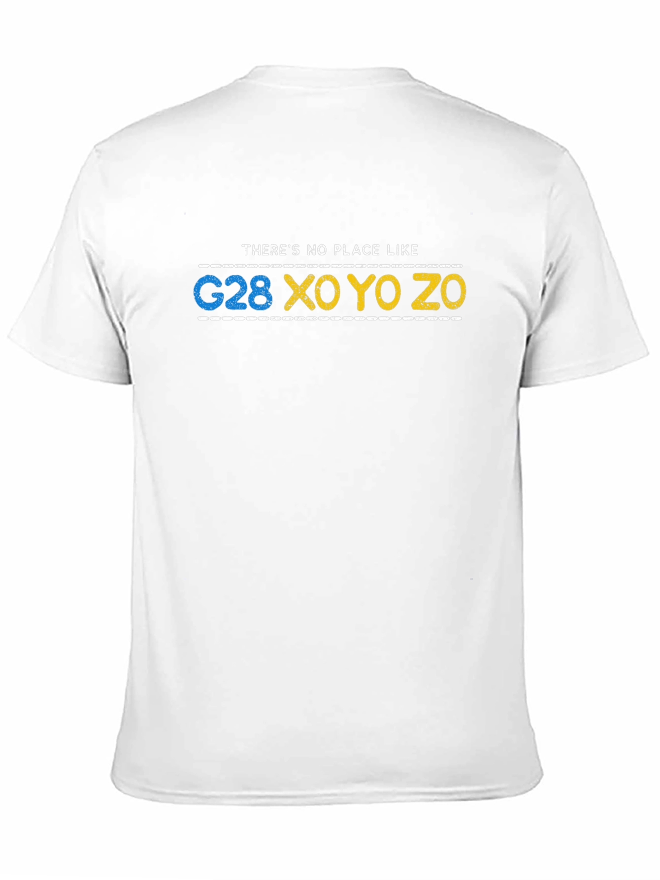Black G28 XO YO ZO T-Shirt - Funny Geography Tee view 11