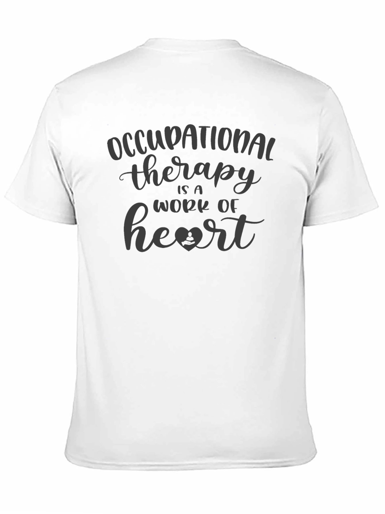 Black Occupational Therapy Heart T-Shirt view 11