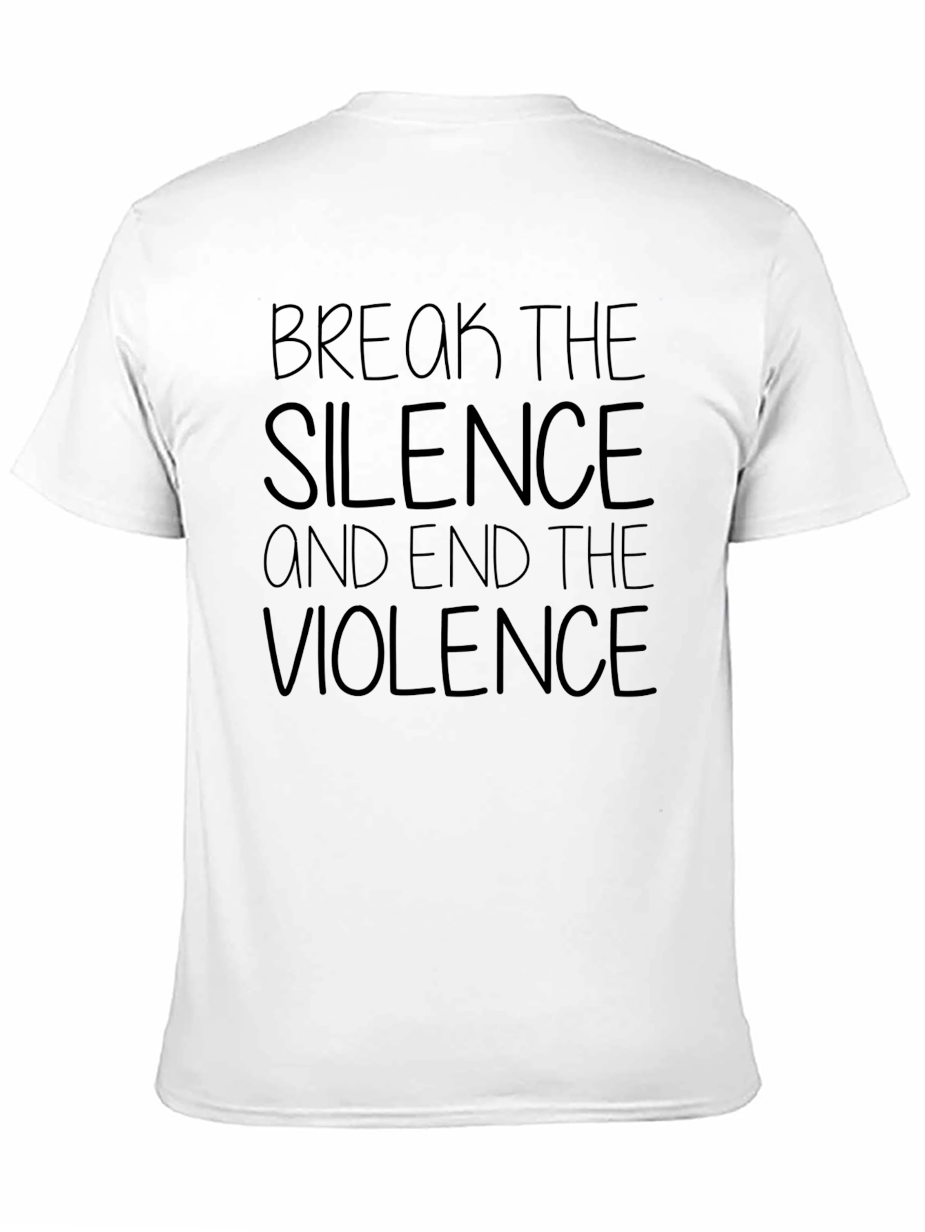 Black Break the Silence T-Shirt - End Violence Tee view 11