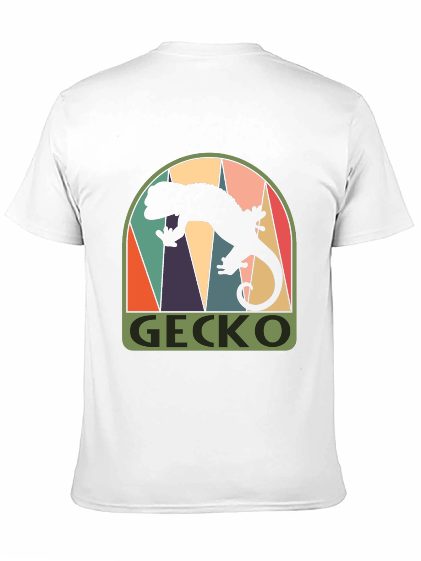 Black Retro Gecko Graphic Tee - Cool Black T-Shirt view 11
