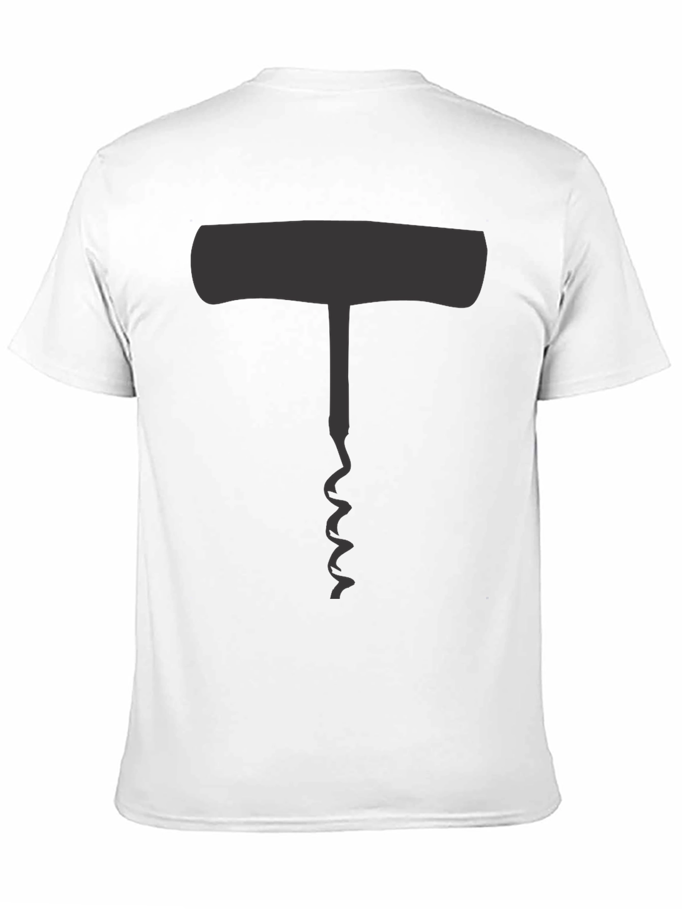 Black Novelty Corkscrew Graphic Men's T-Shirt view 11