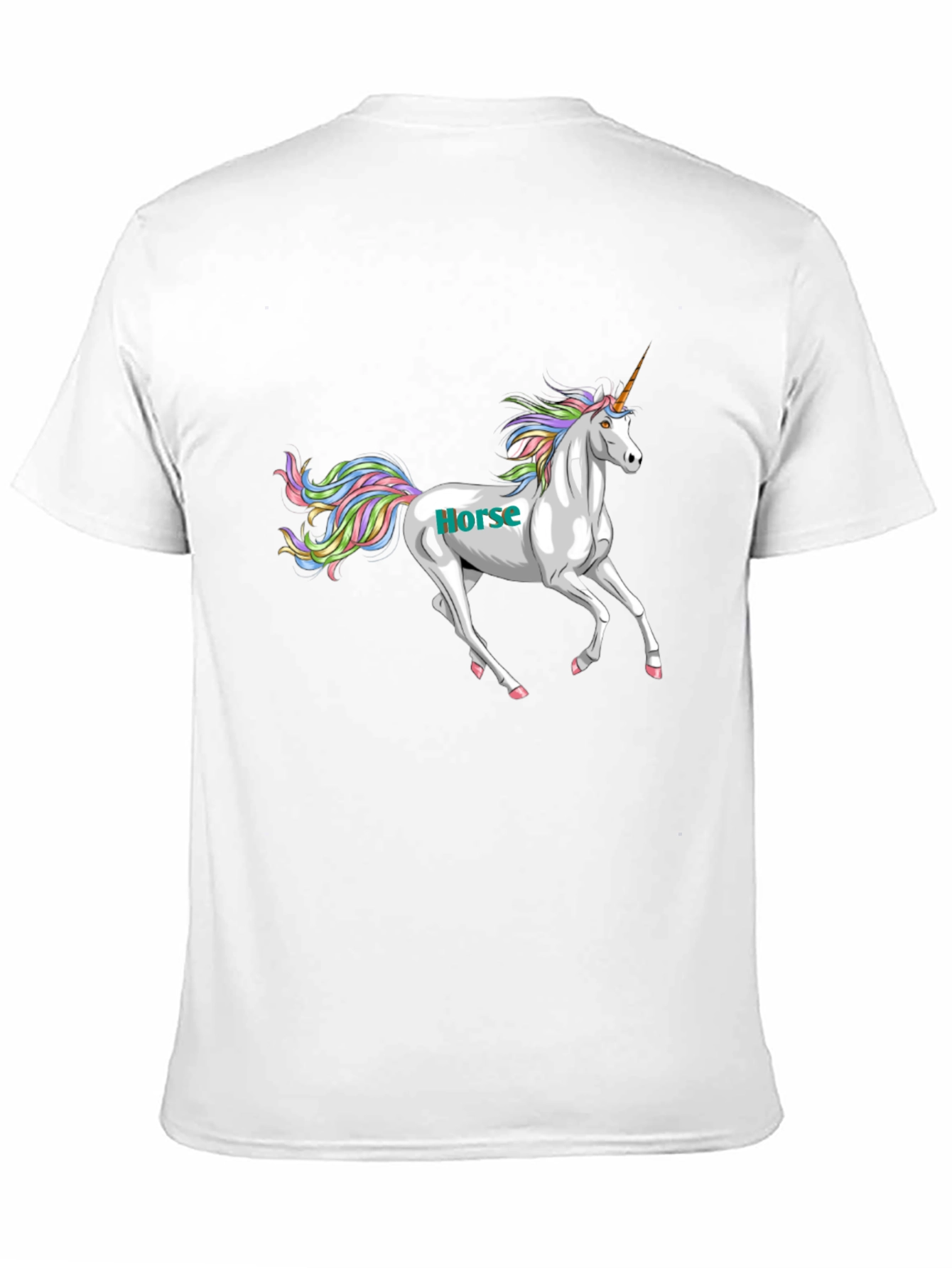 Black Unicorn Horse Graphic Print Black T-Shirt view 11