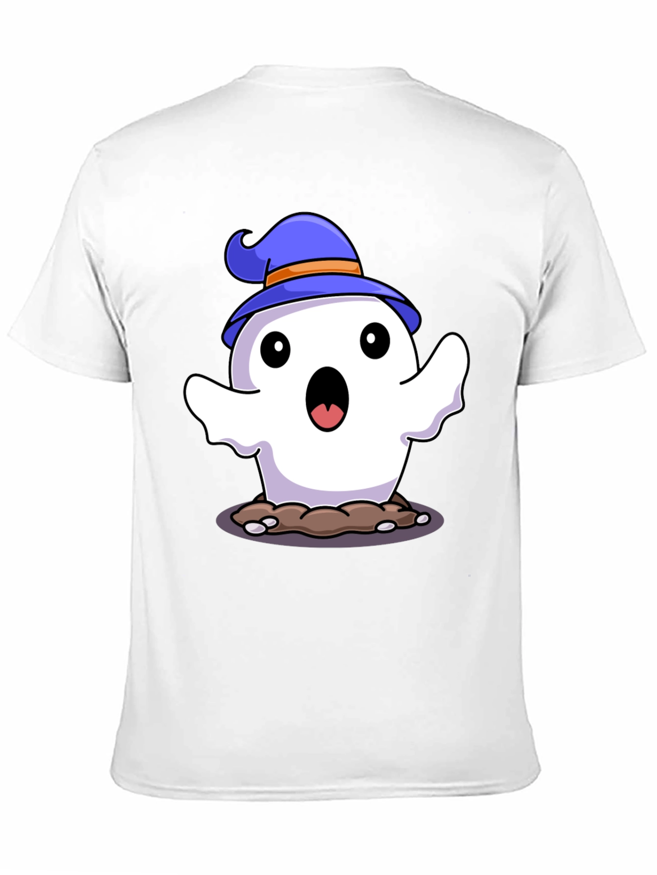 Black Halloween Ghost T-Shirt - Spooky Cute! view 11