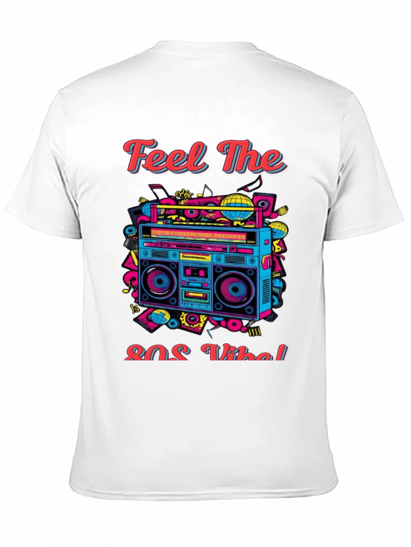 Black Retro 80s Vibe Graphic Tee view 11