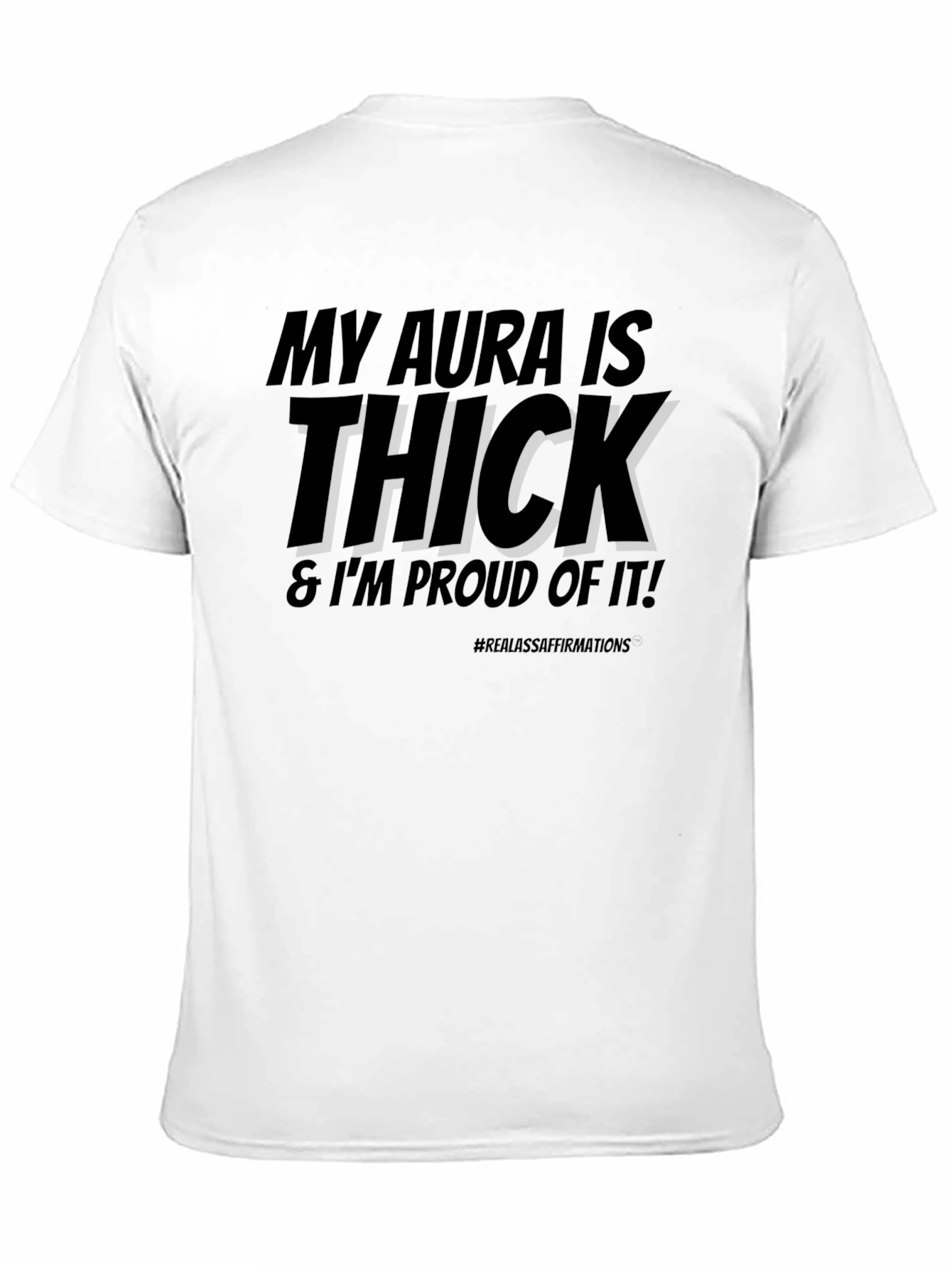 Black My Aura is Thick T-Shirt - Bold Statement Tee view 11