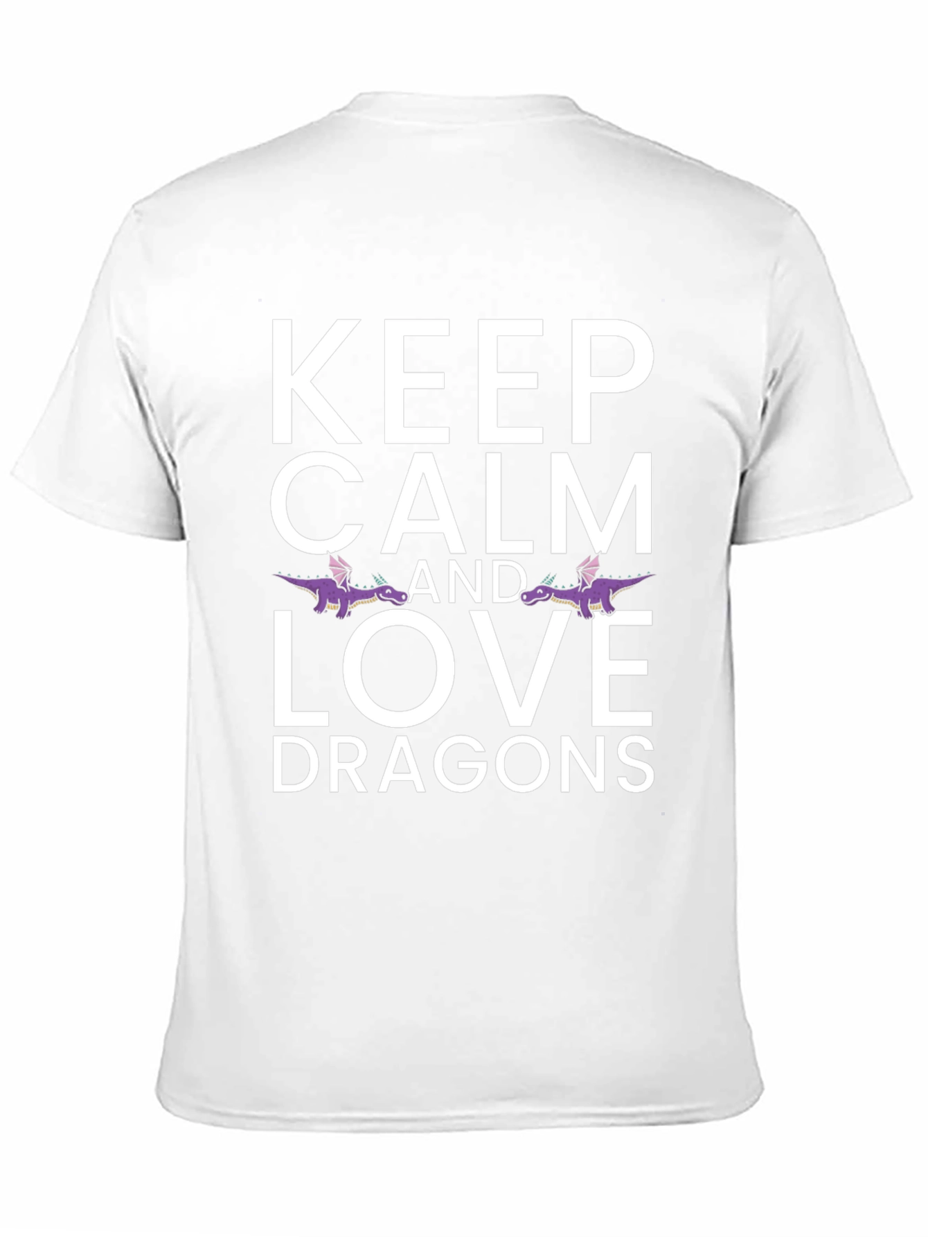 Black Keep Calm & Love Dragons Black T-Shirt view 11
