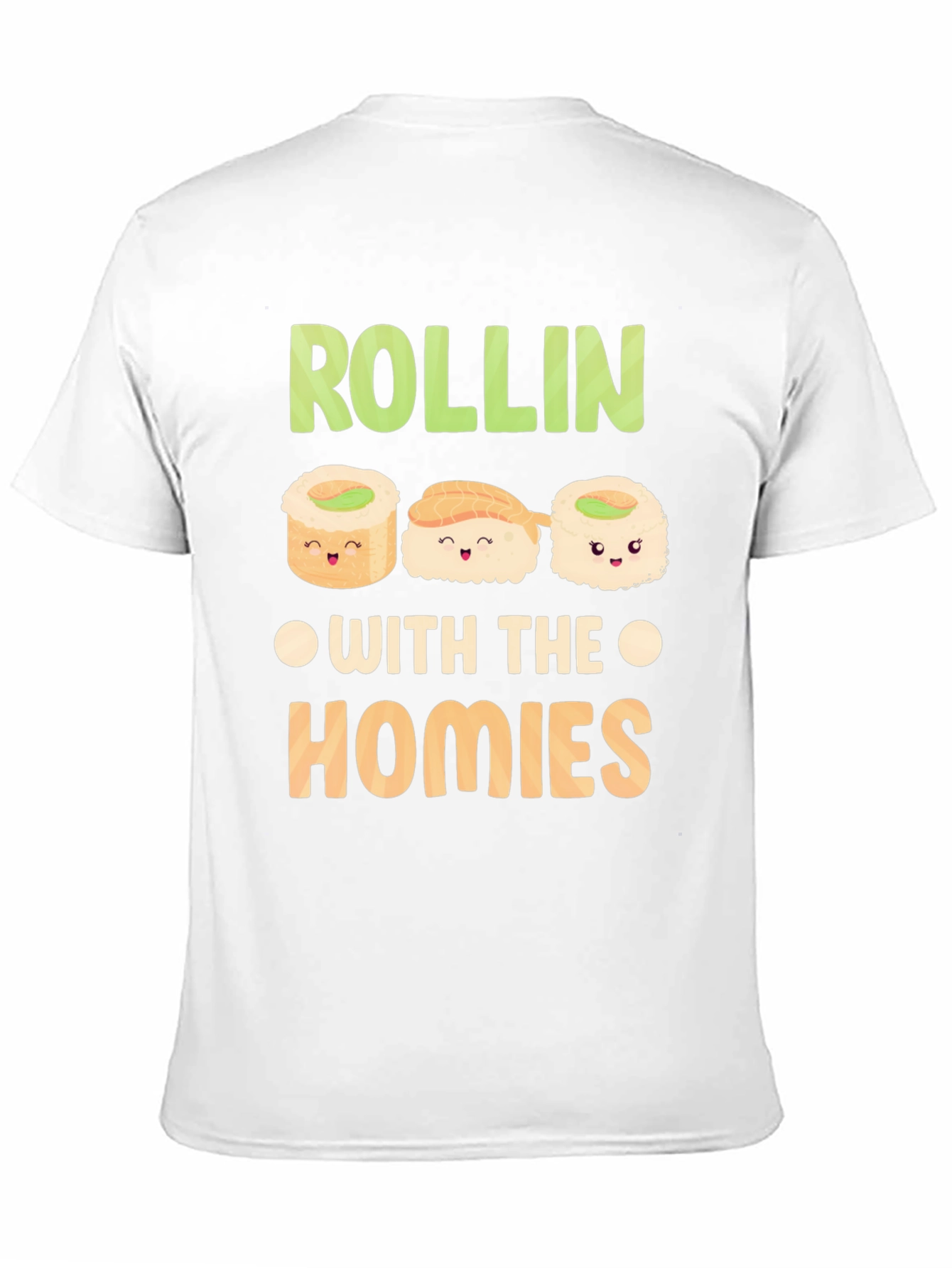 Black Sushi Rollin' with the Homies Graphic Tee view 11