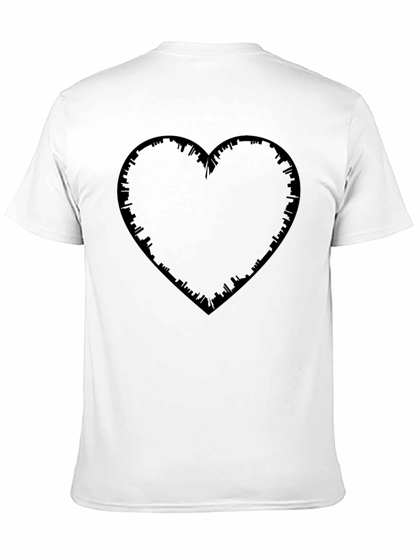 Black Black Heart Skyline Men's T-Shirt view 11