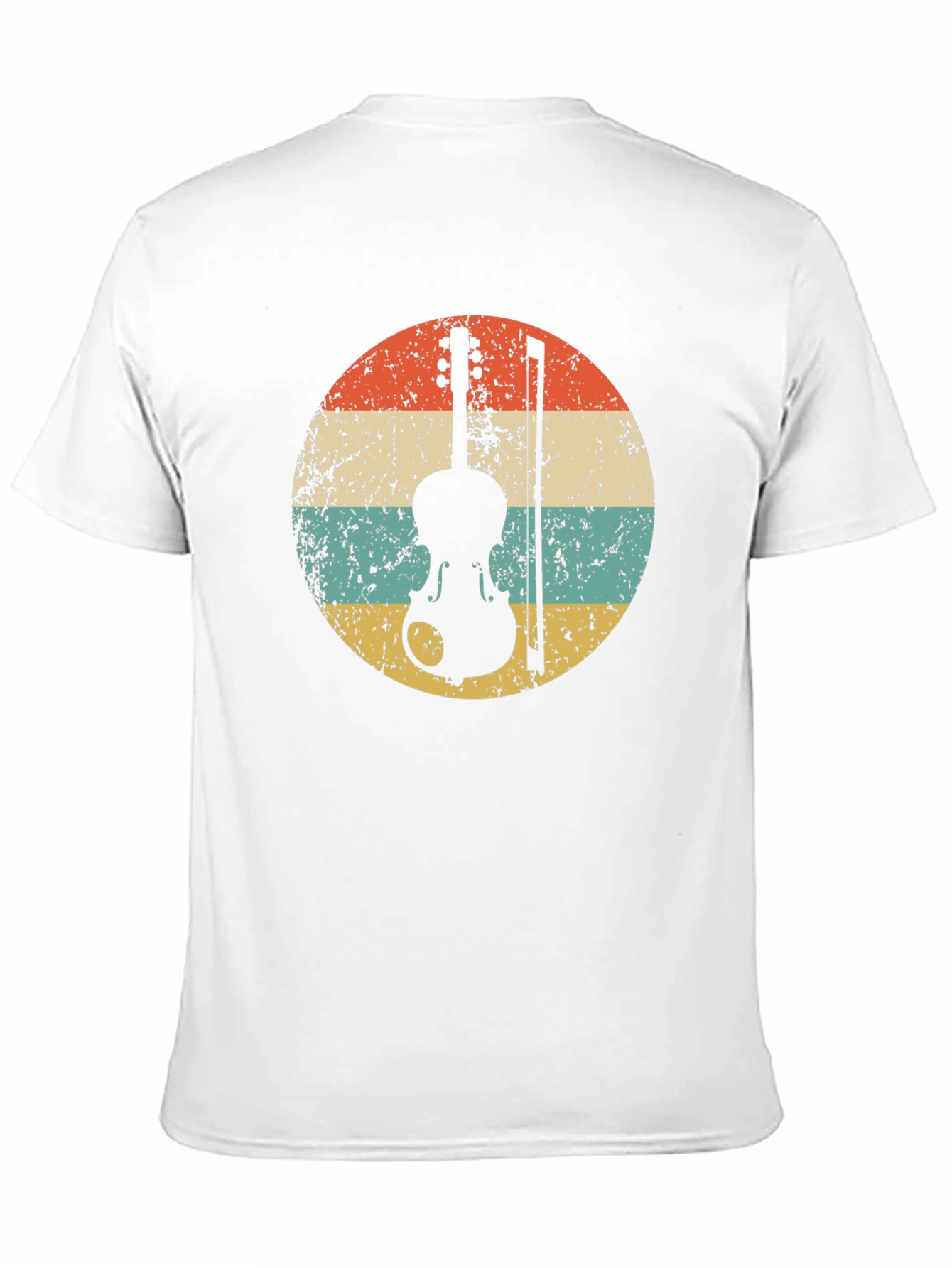 Black Retro Violin T-Shirt - Vintage Style Music Tee view 11