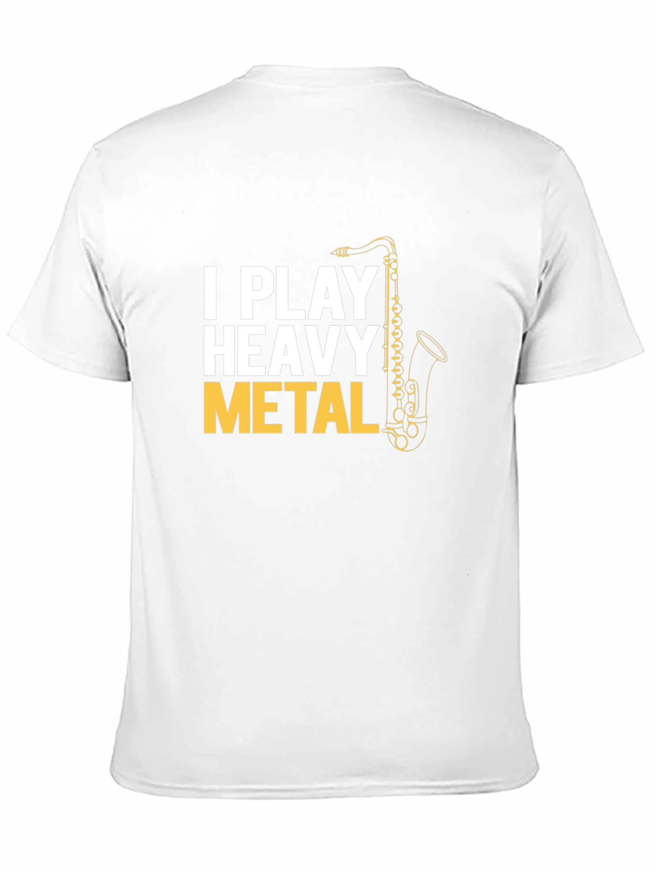 Black I Play Heavy Metal Saxophone T-Shirt view 11