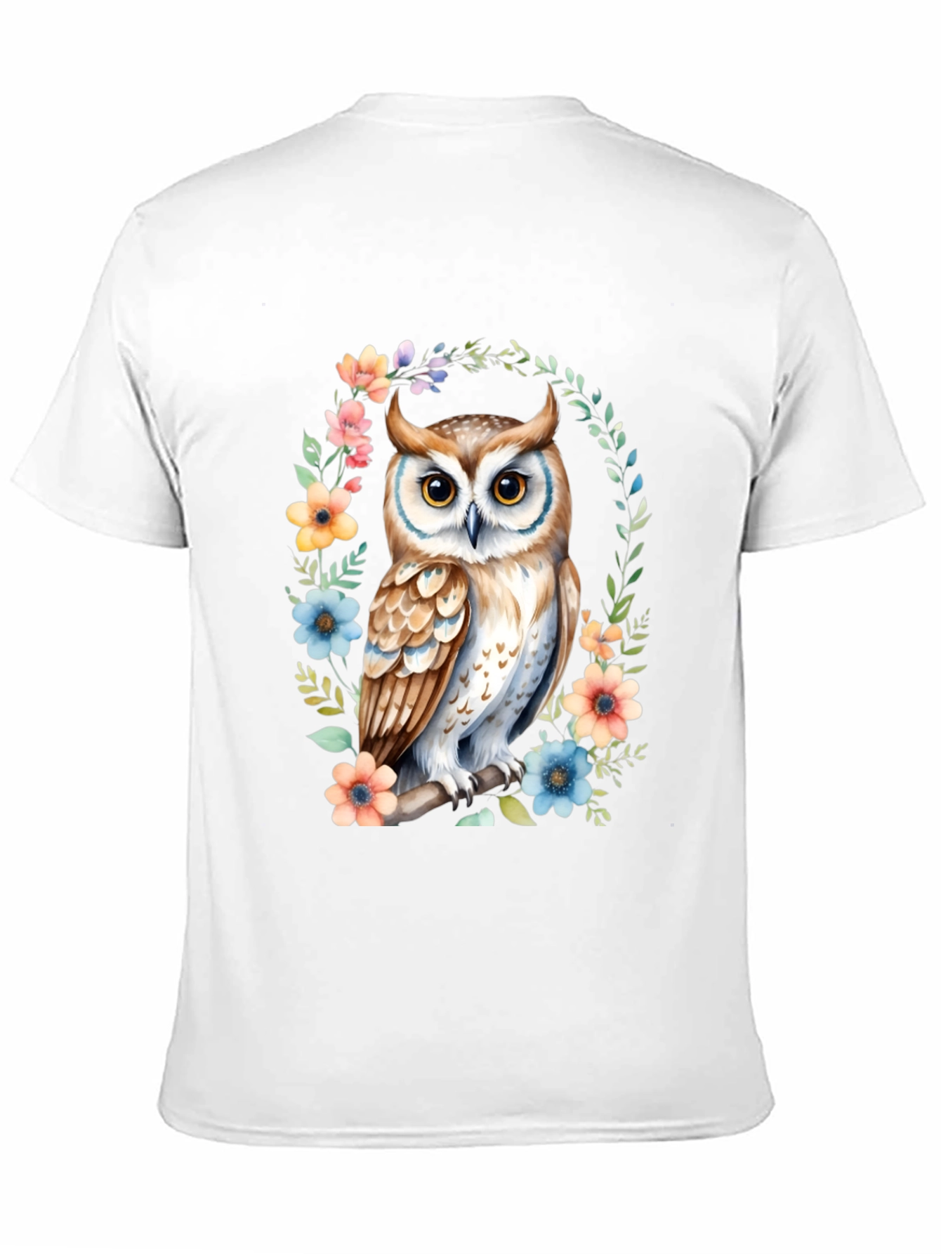 Black Owl Floral Graphic Tee view 11