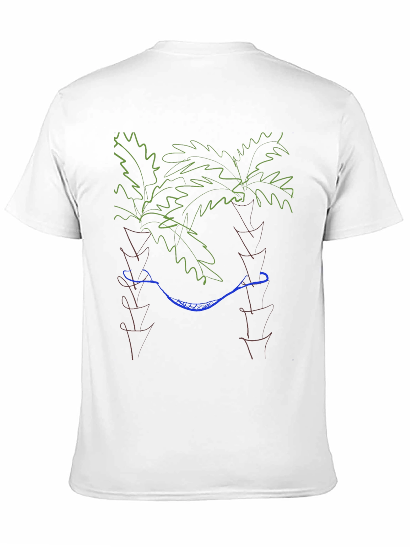 Black Palm Tree Hammock Graphic Tee - Relaxed Style view 11