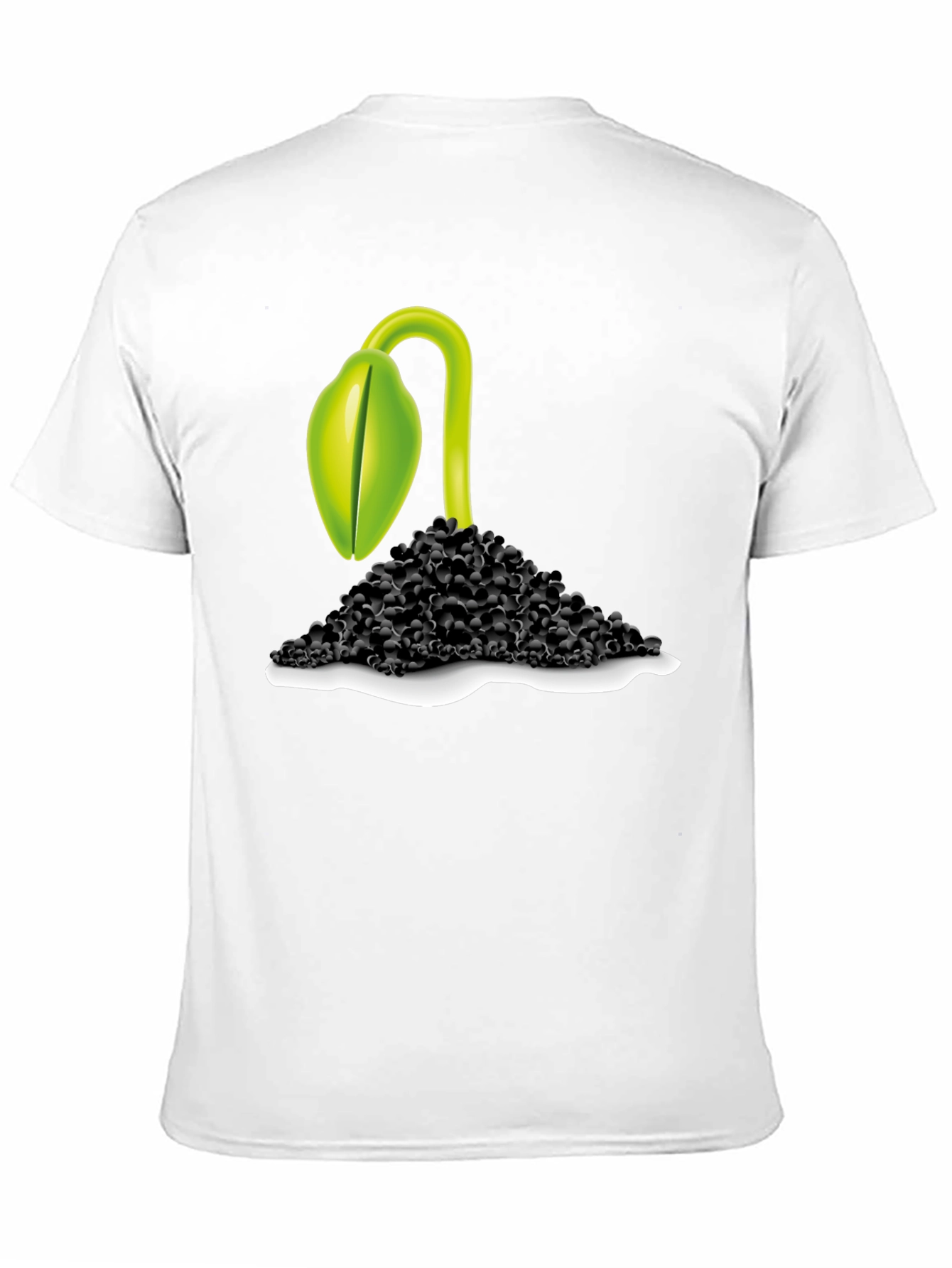 Black Sprout Graphic Tee - Black Cotton Blend T-Shirt view 11