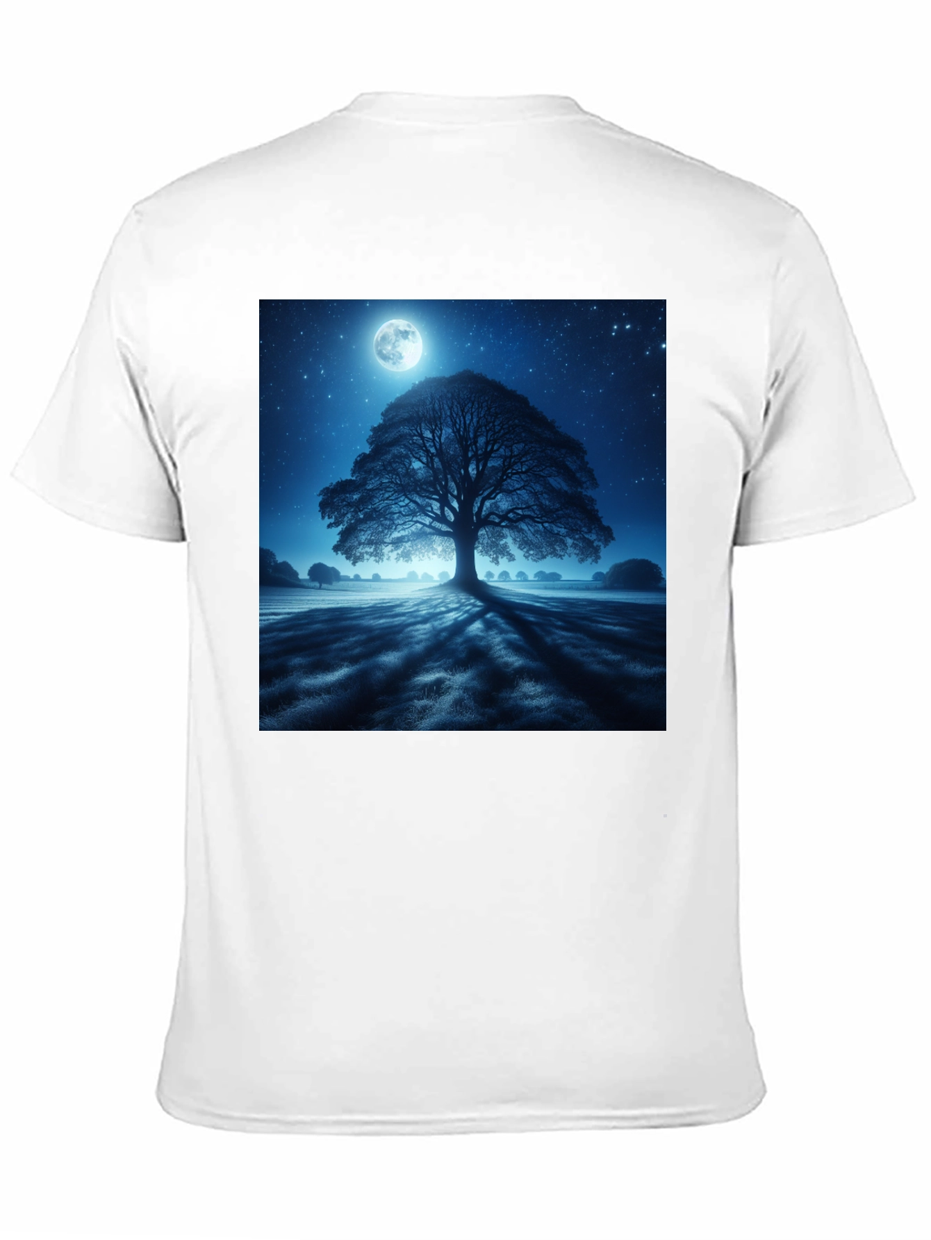 Black Moonlit Tree Graphic Tee view 11