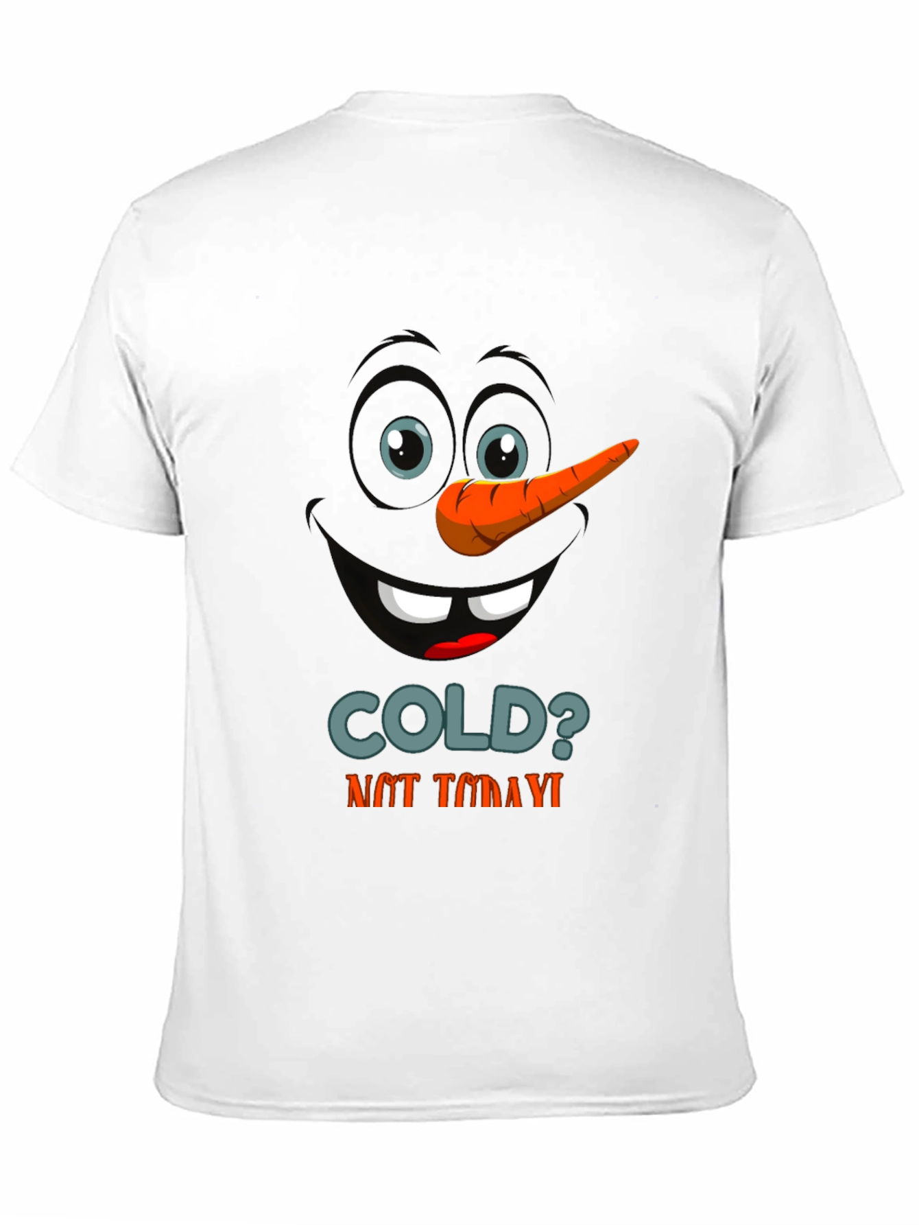 Black Funny Snowman Face Graphic T-Shirt view 11
