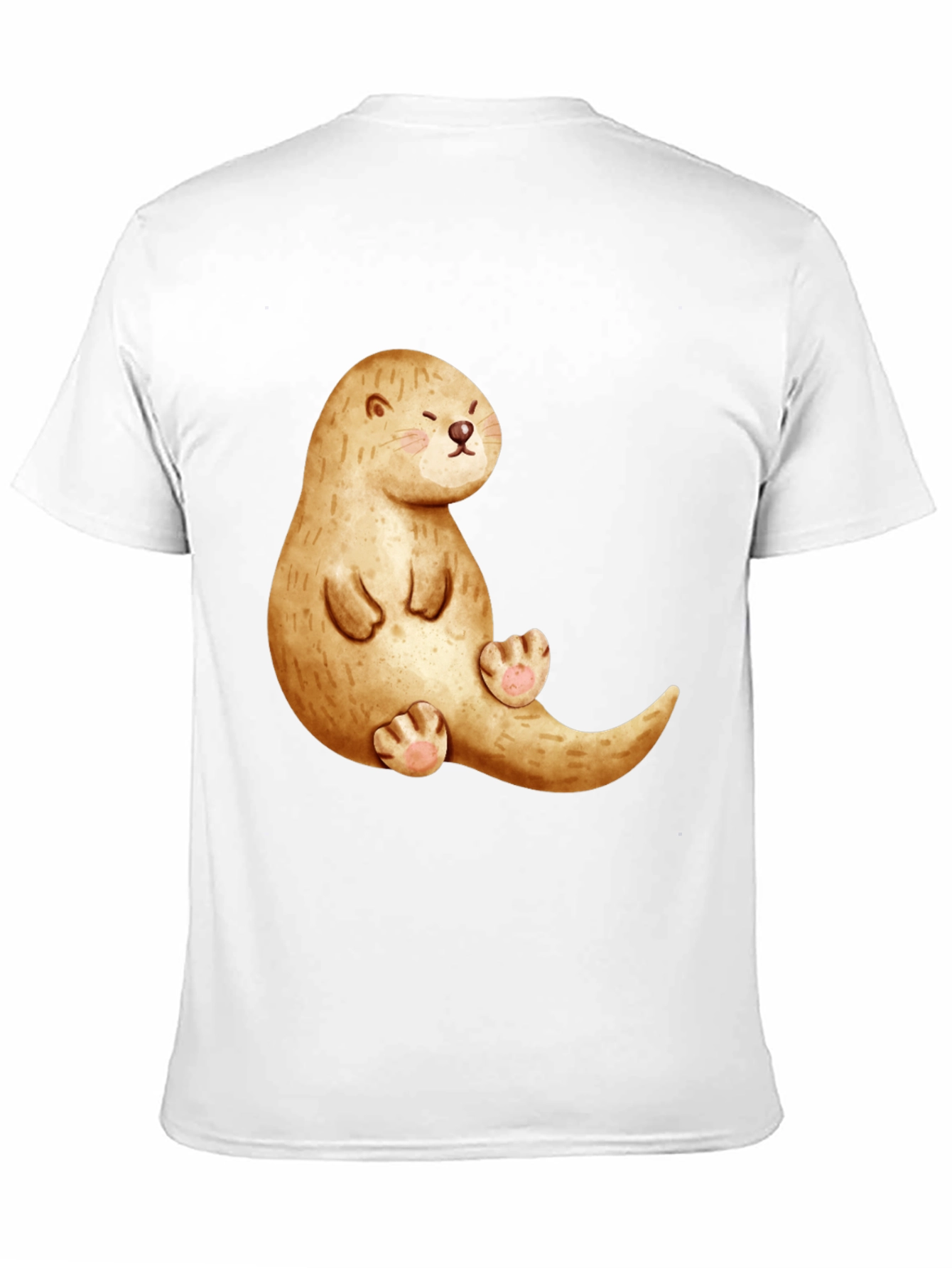Black Cute Otter Graphic Tee - Unisex Casual Shirt view 11