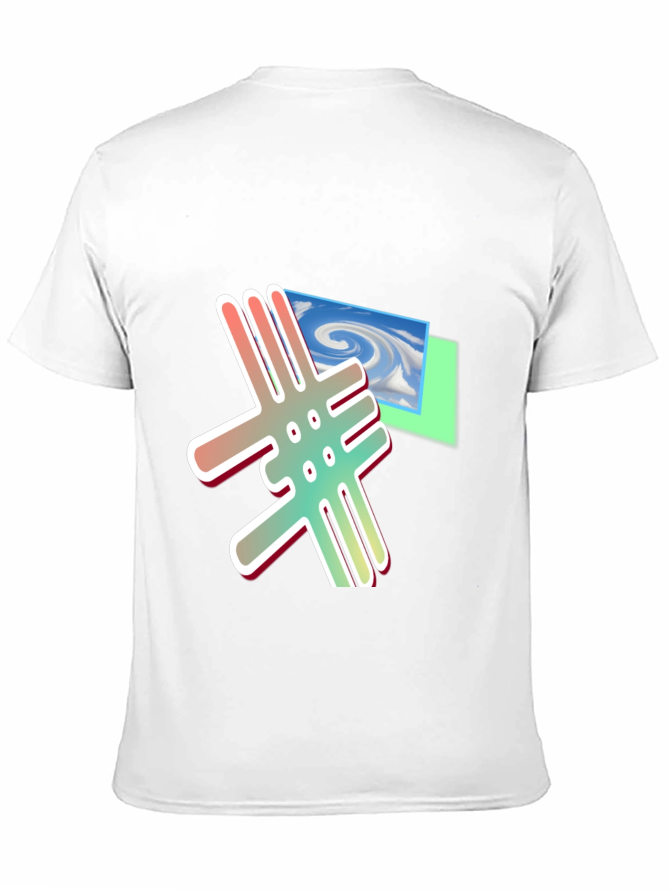 Black Abstract Graphic Print Black T-Shirt view 11