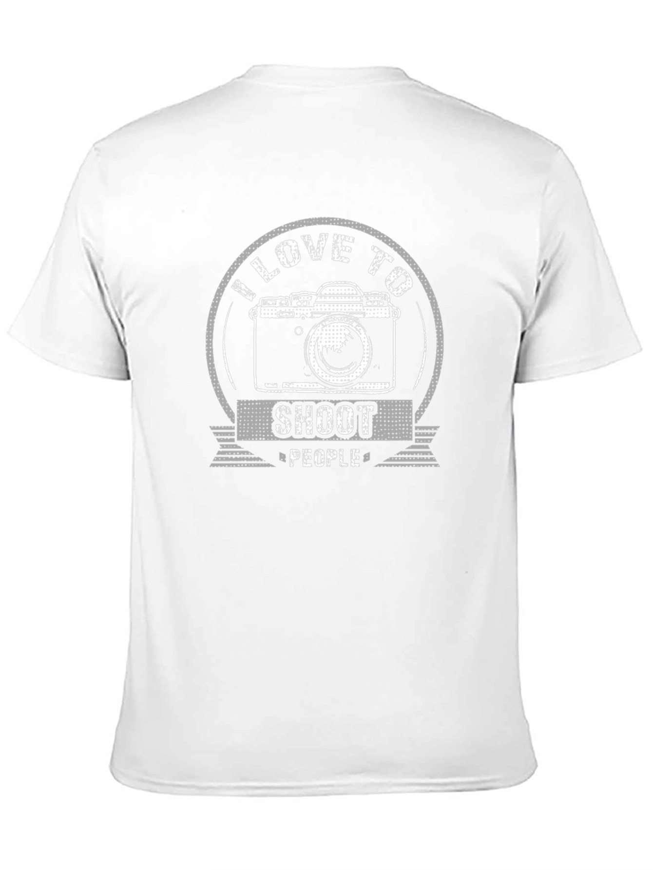 Black I Love to Shoot People Camera Graphic T-Shirt view 11