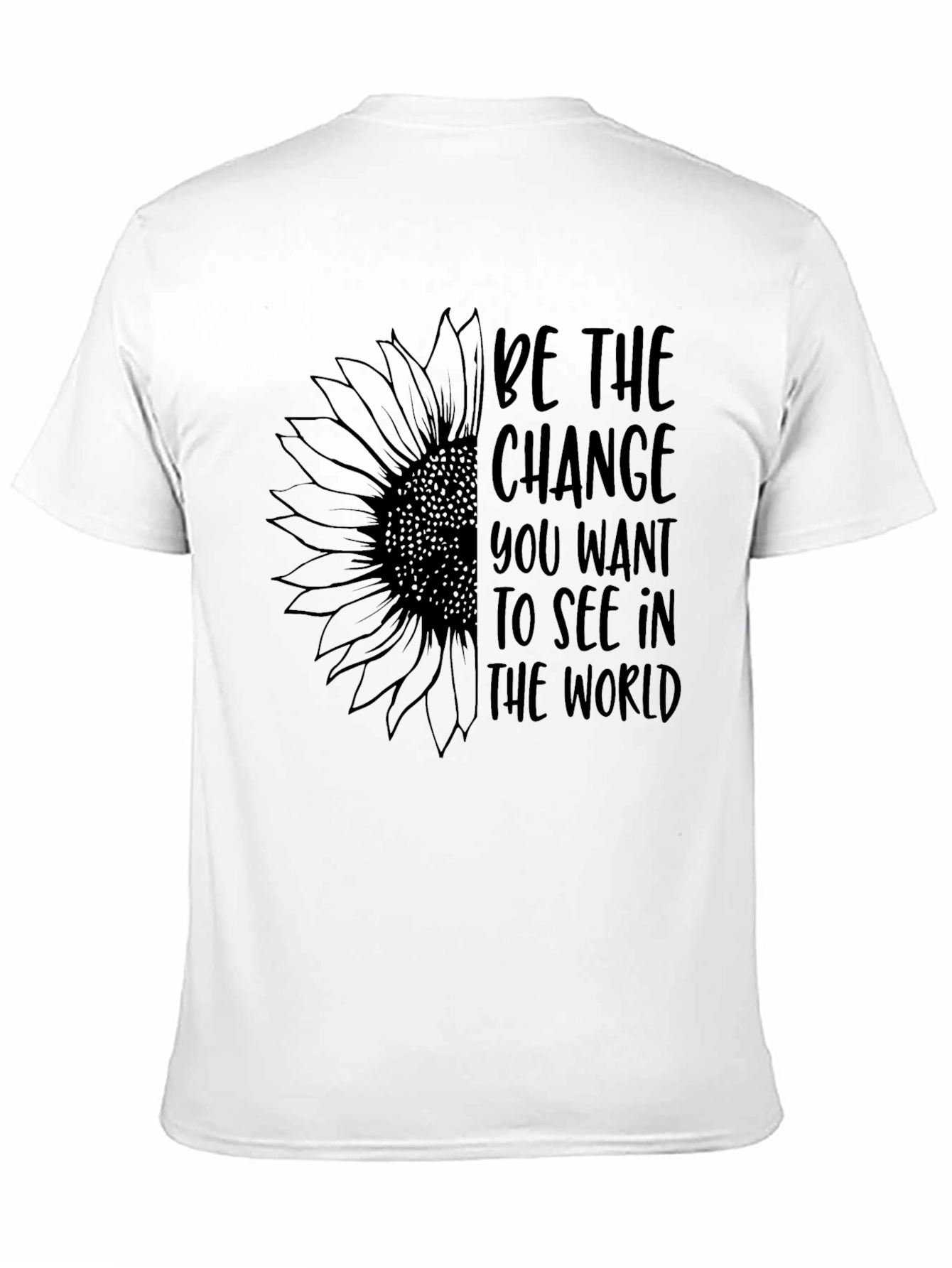Black Be the Change Sunflower Graphic Tee view 11