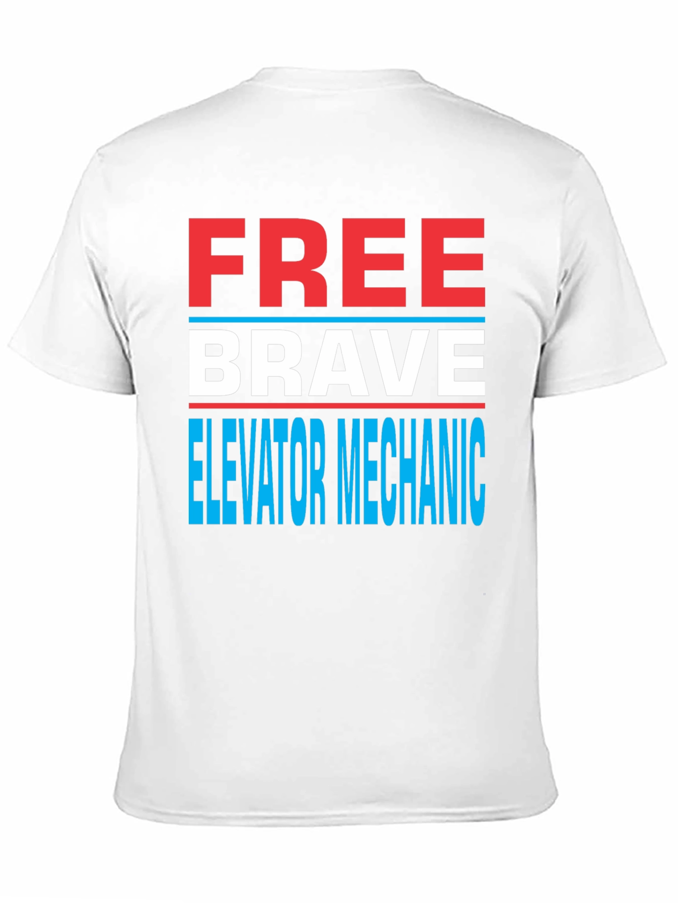 Black Funny Elevator Mechanic T-Shirt - Free Brave Elevator Mechanic view 11
