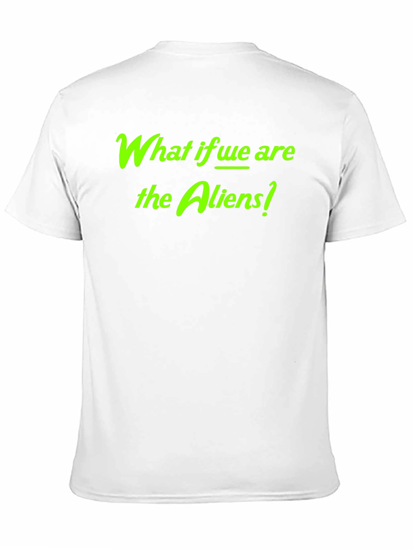 Black What if We Are the Aliens? Graphic Tee view 11