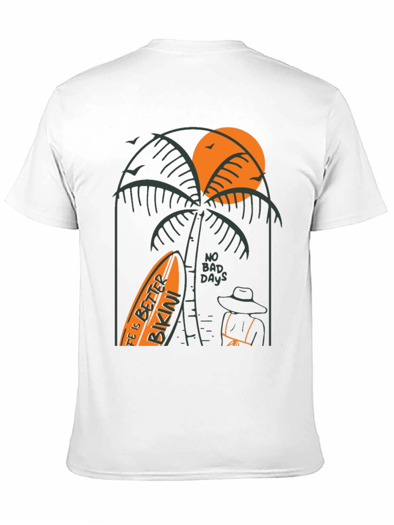 Black Beach Vibes Graphic Tee - Life is Better in a Bikini T-Shirt view 11