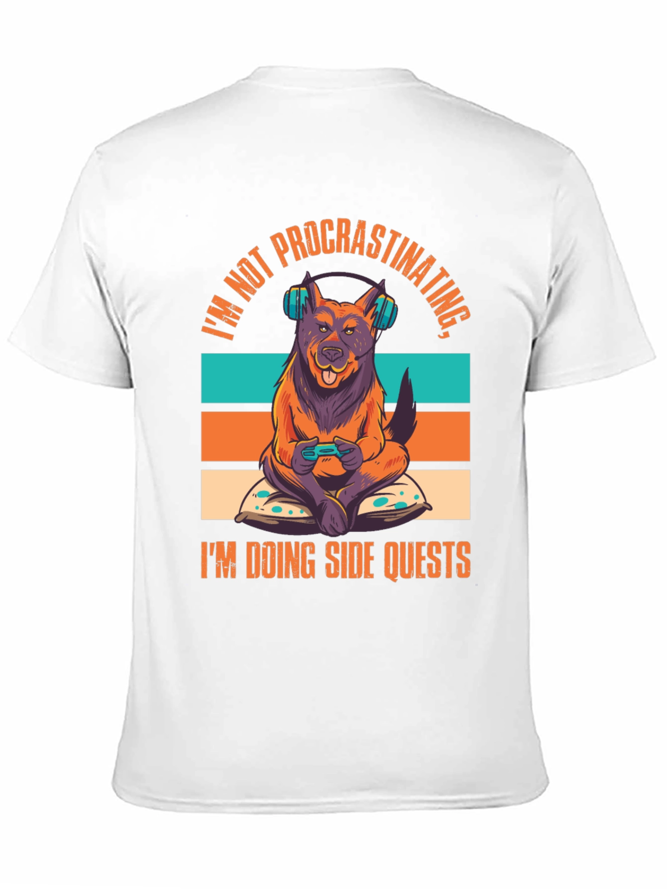 Black Dog Gamer T-Shirt - Not Procrastinating, Side Quests view 11