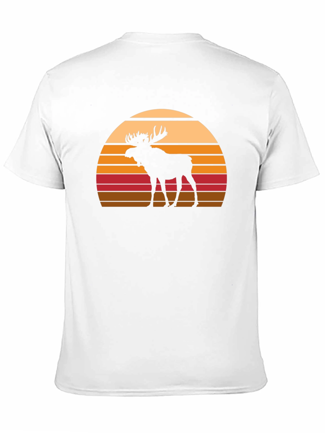 Black Moose Silhouette Sunset Graphic T-Shirt view 11