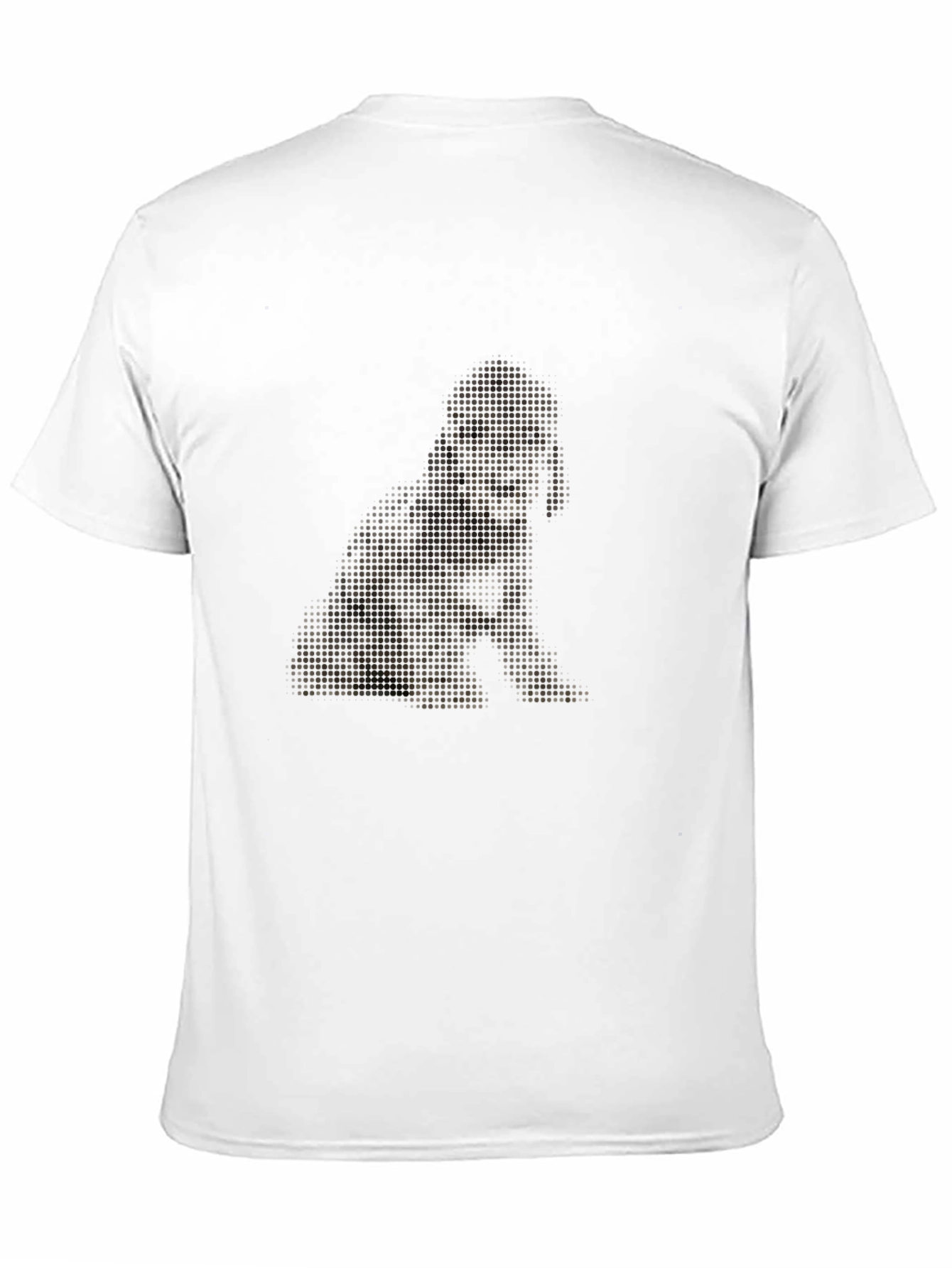 Black Dog Pixel Art Black T-Shirt view 11