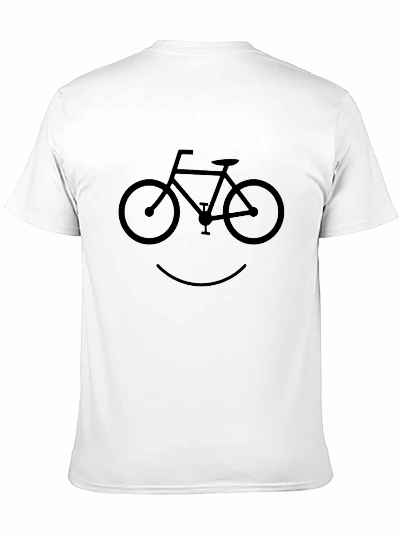 Black Bike Smile Graphic Tee - Cyclist Humor view 11