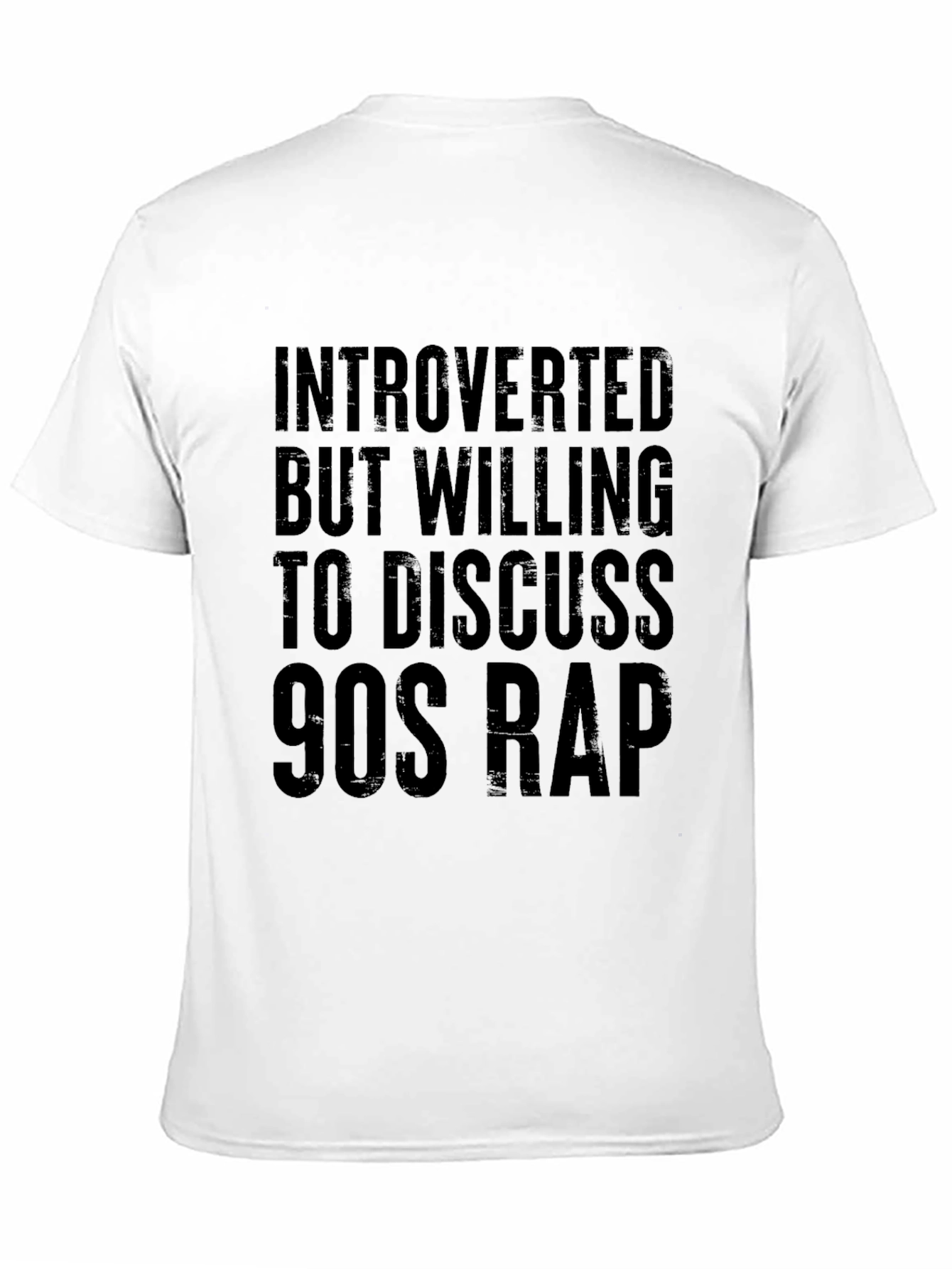 Black Introverted 90s Rap T-Shirt view 11