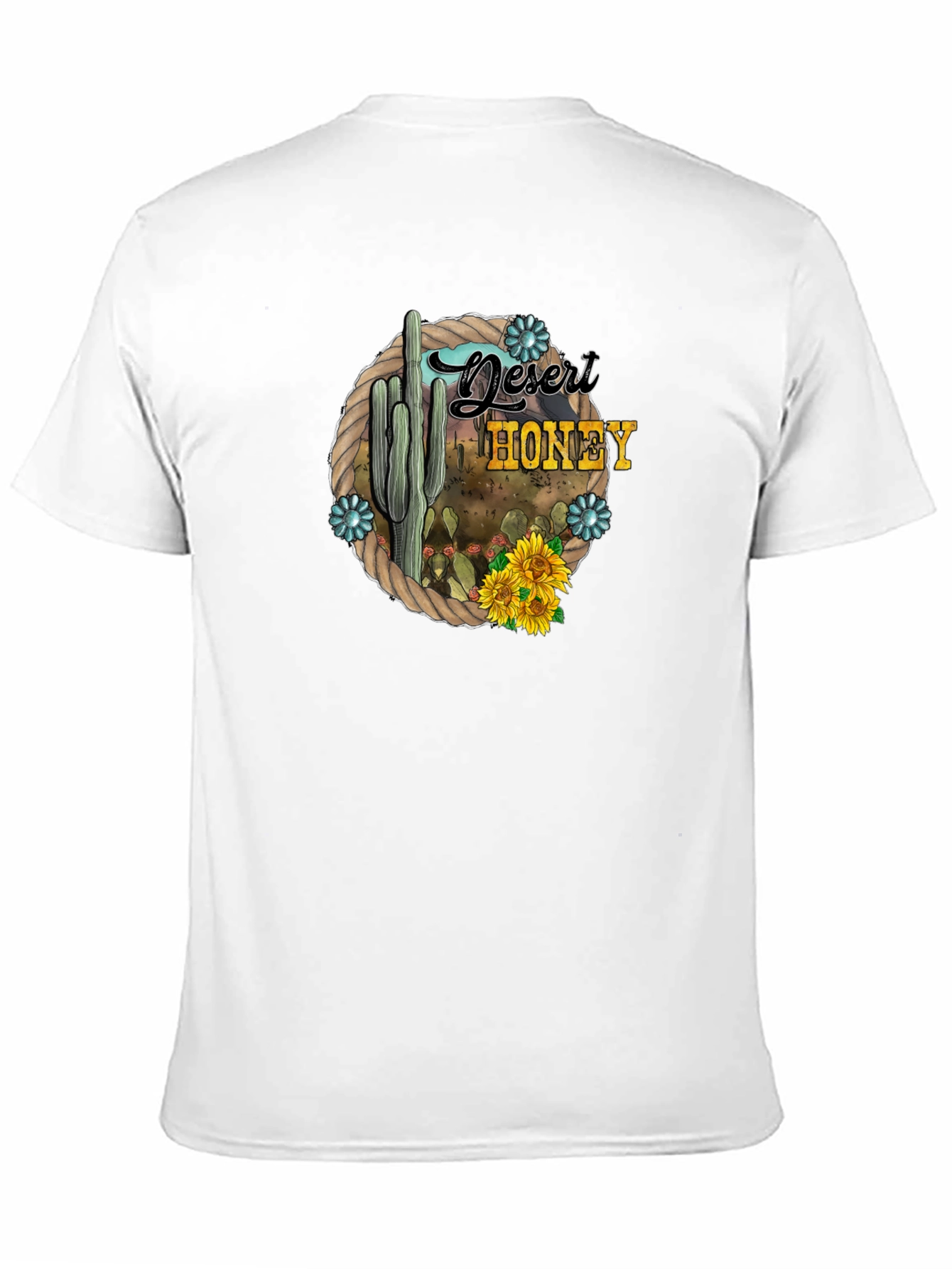 Black Desert Honey Cactus Graphic T-Shirt view 11