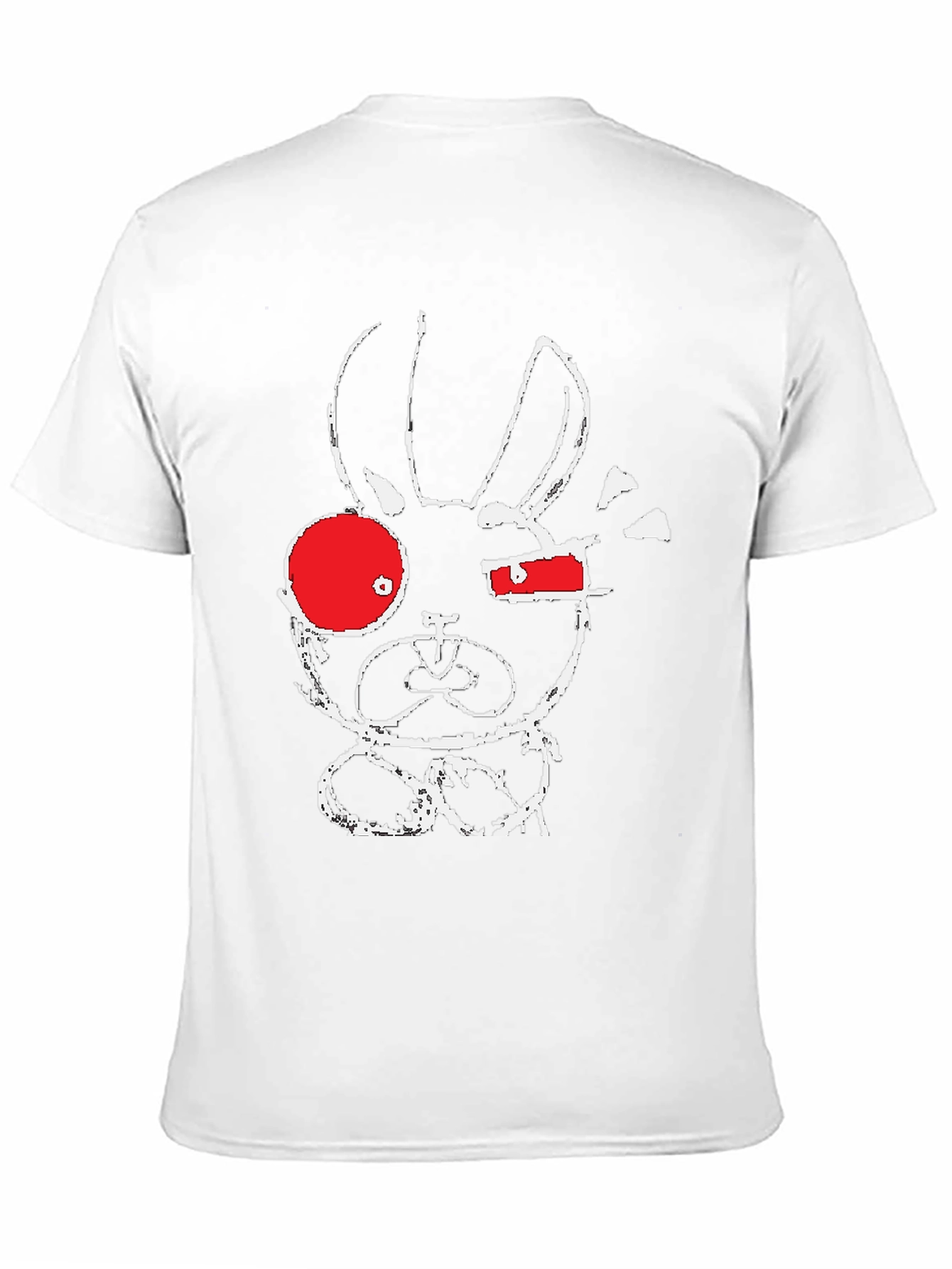 Black Abstract Bunny Graphic T-Shirt view 11