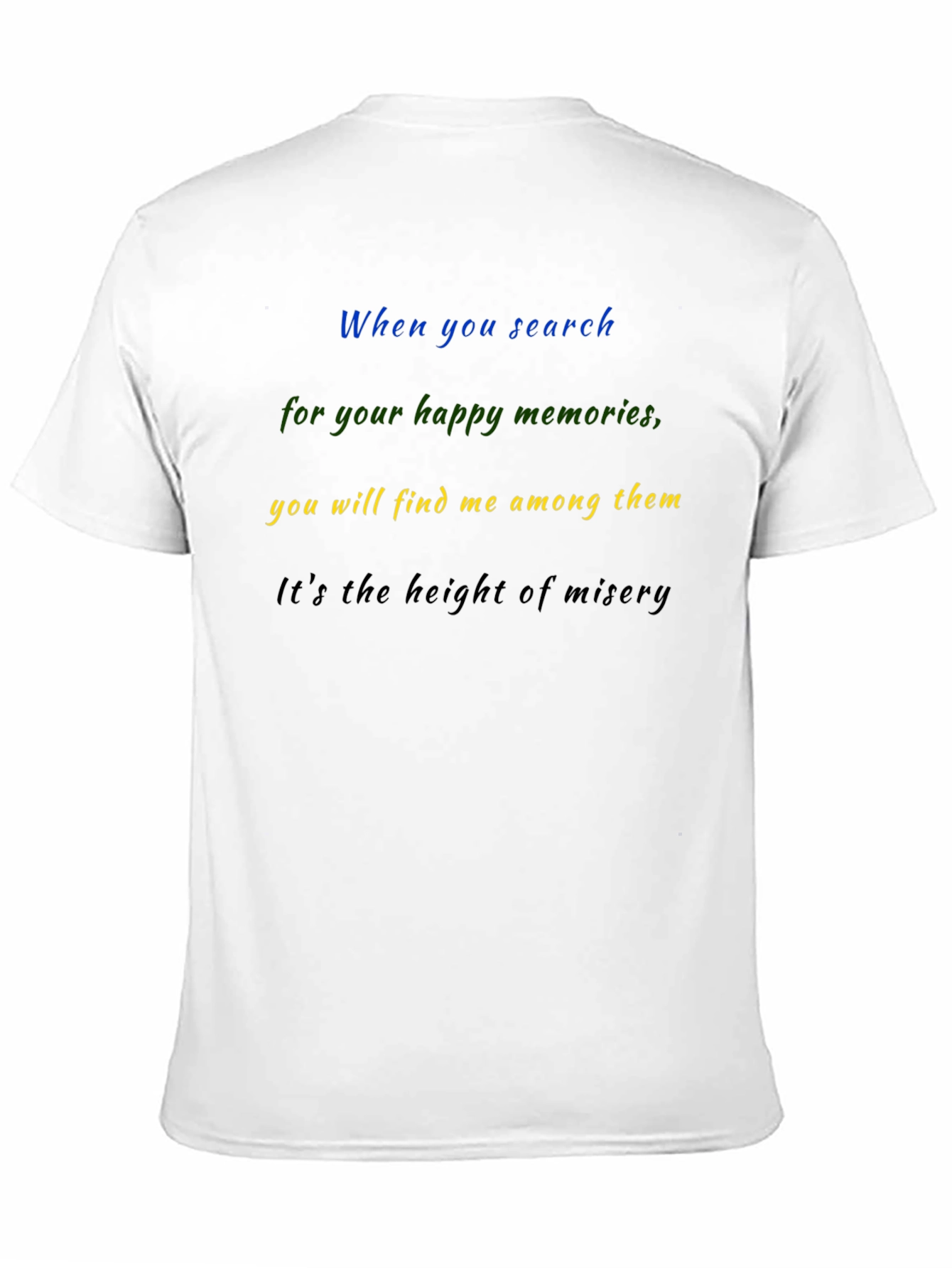 Black Emotional Quote Black T-Shirt view 11