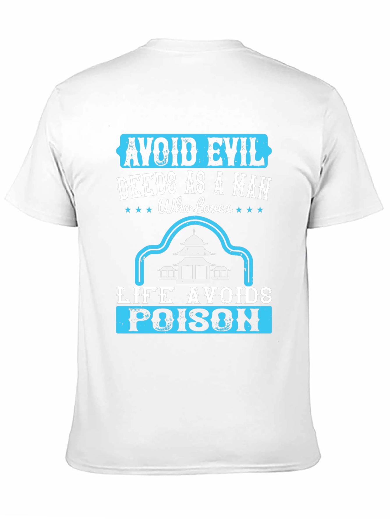 Black Avoid Evil Deeds Men's Black Graphic Tee view 11