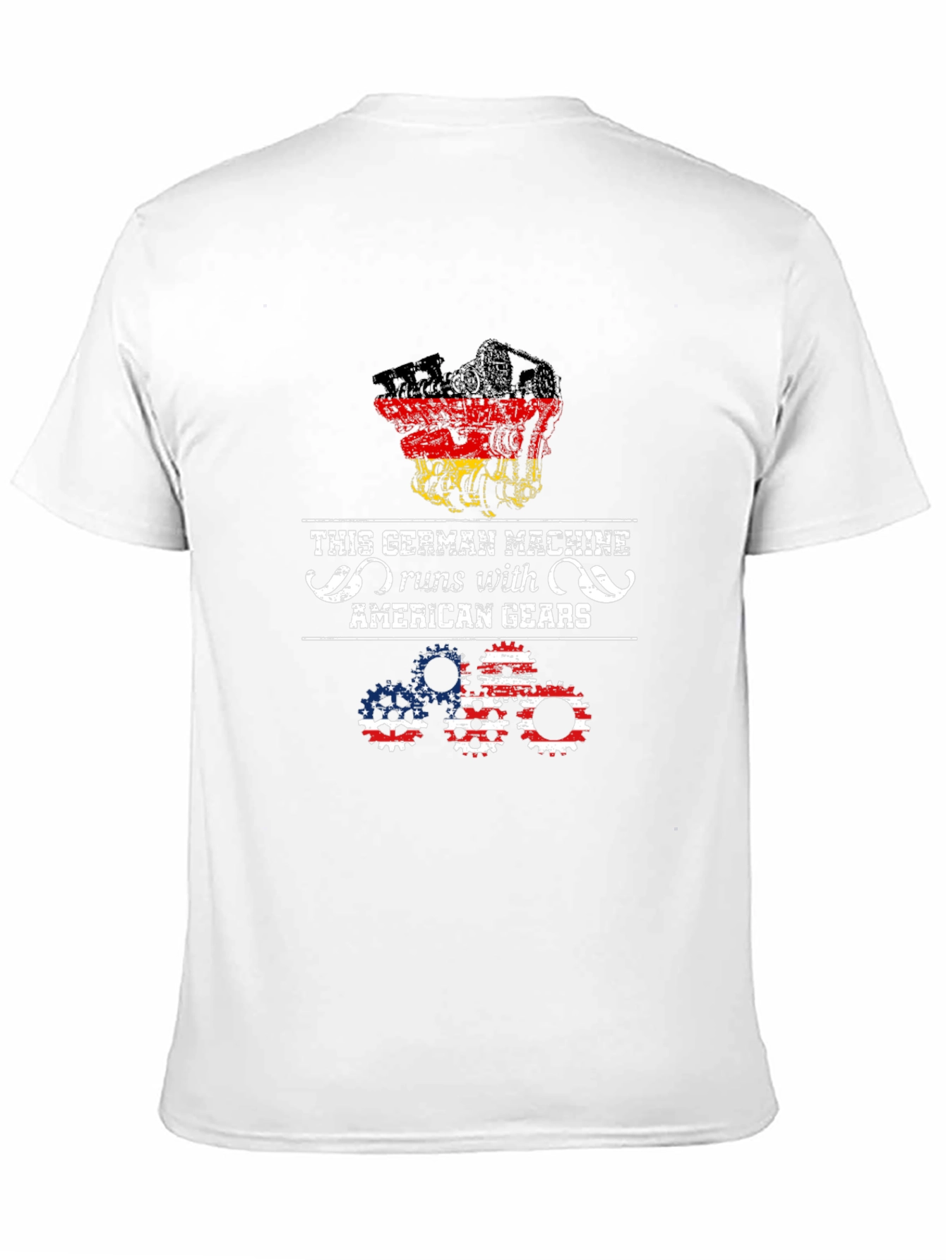 Black German Machine American Gears T-Shirt view 11